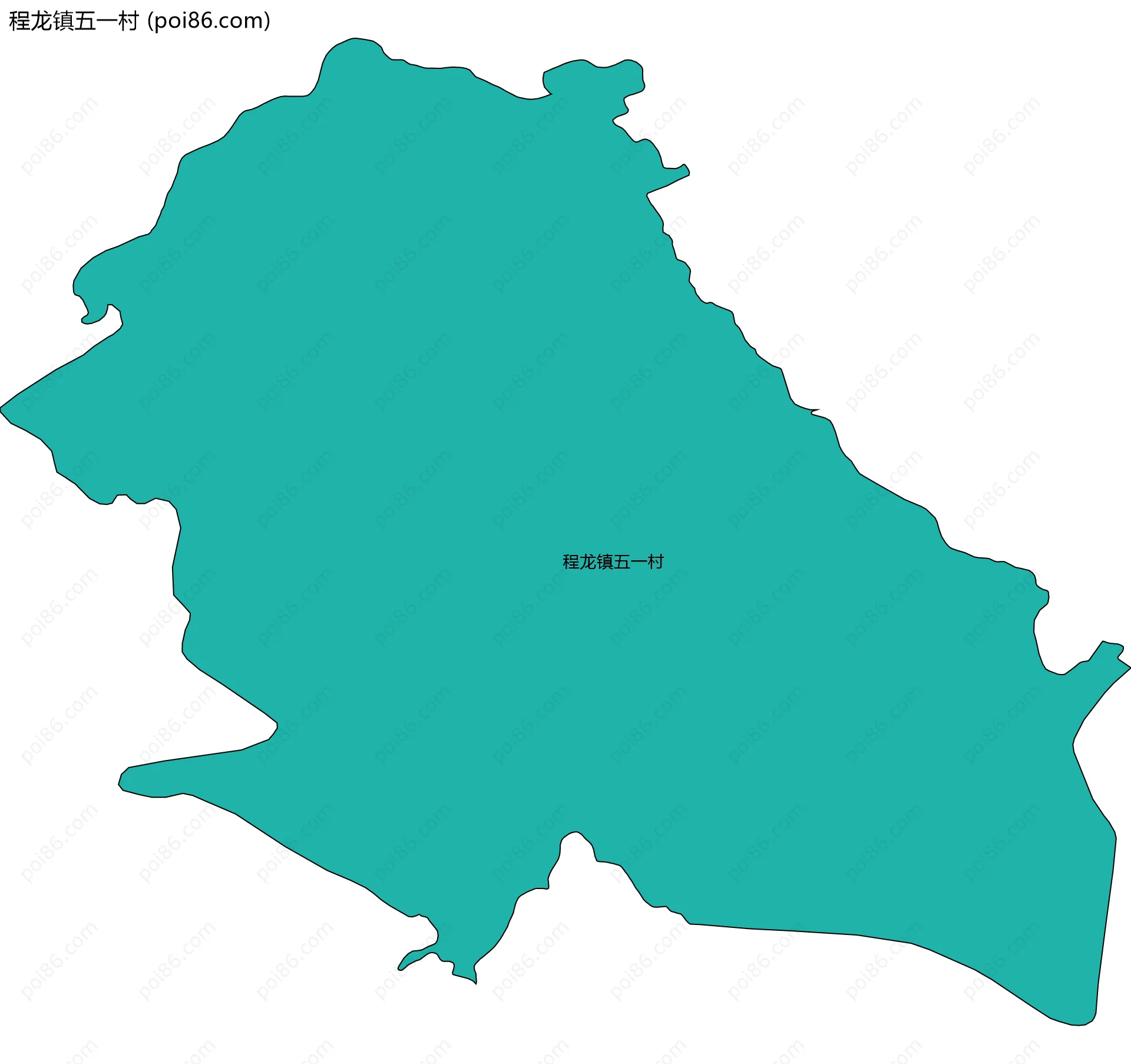 程龙镇五一村边界地图