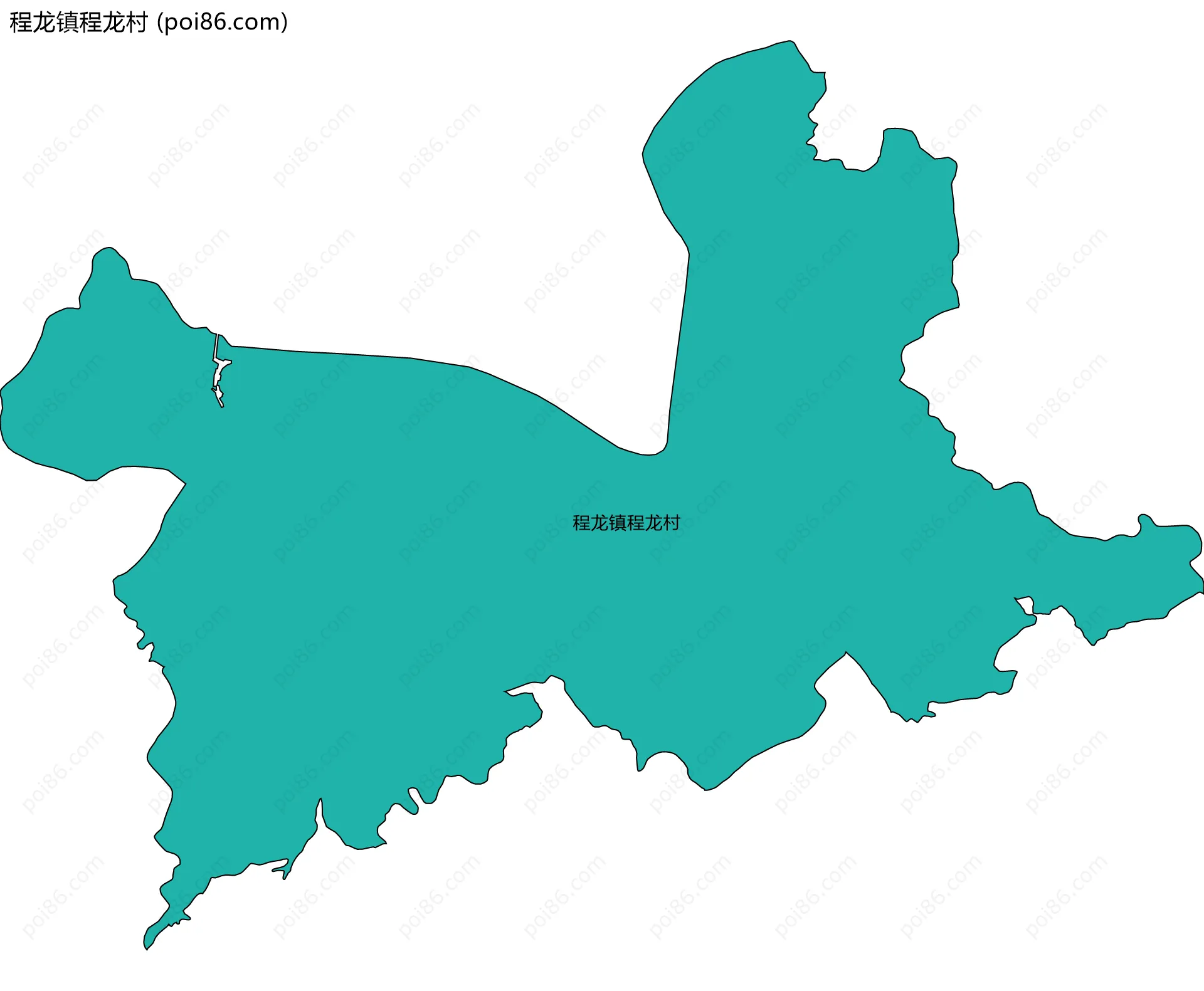 程龙镇程龙村边界地图
