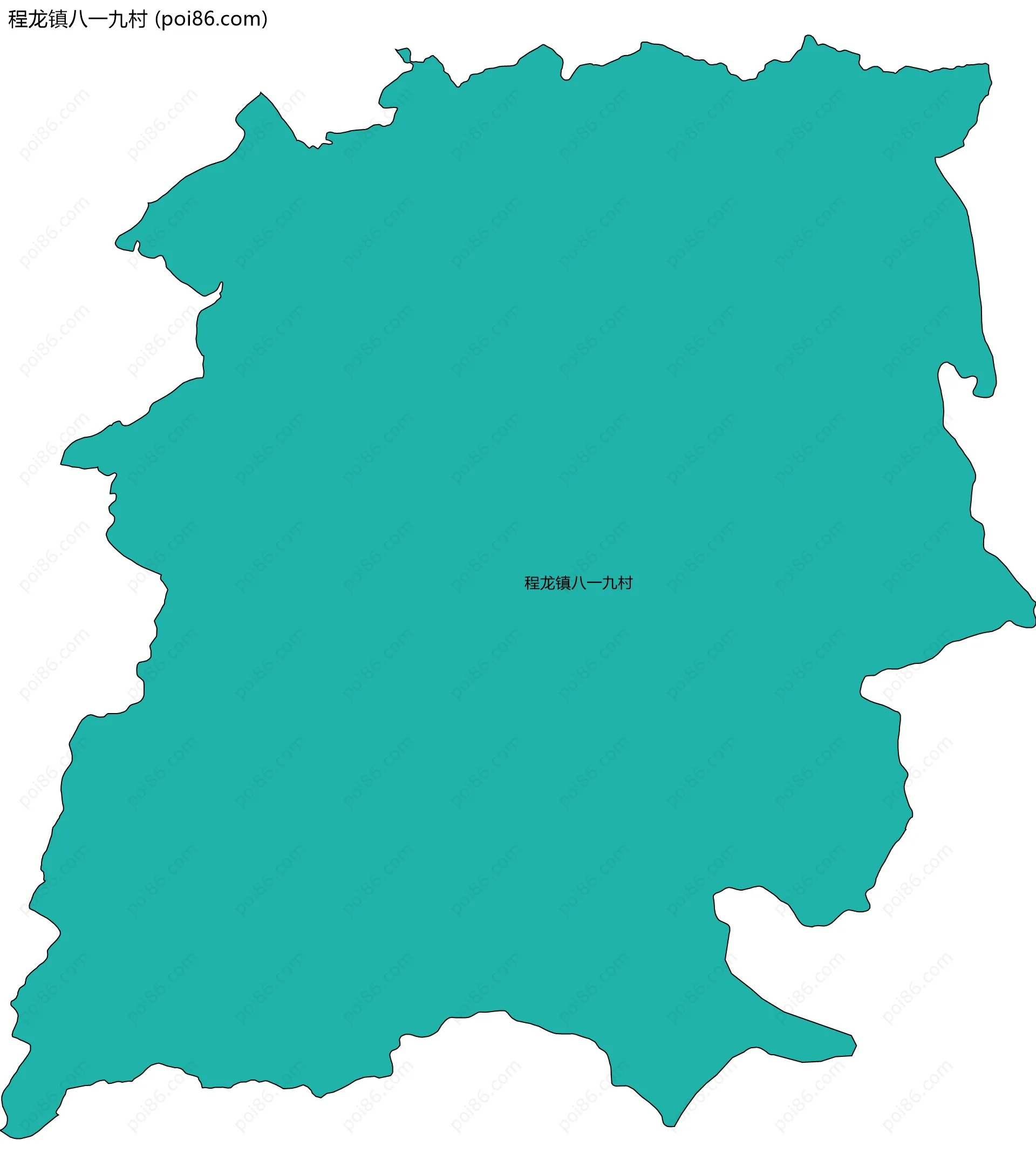 程龙镇八一九村边界地图