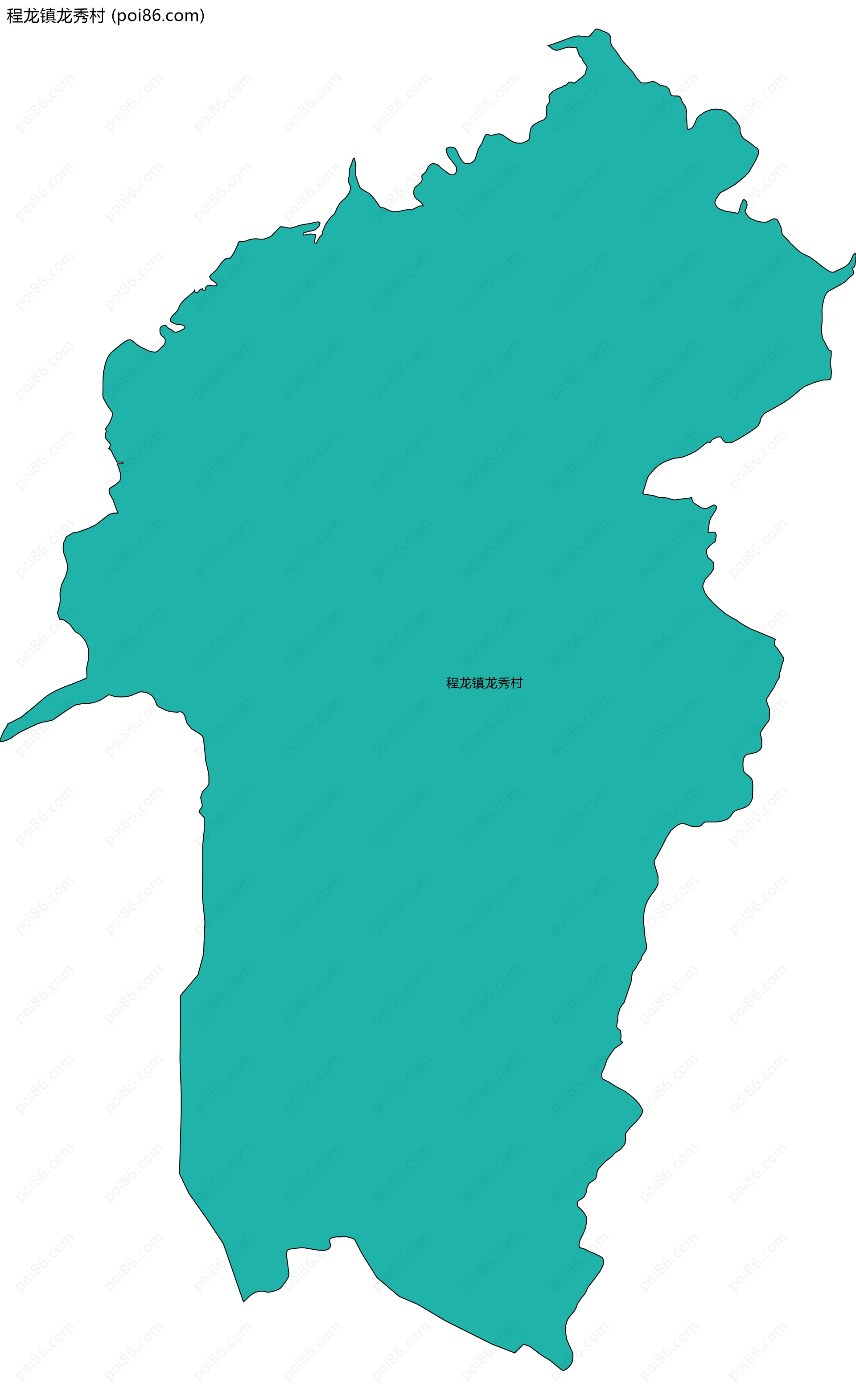 程龙镇龙秀村边界地图