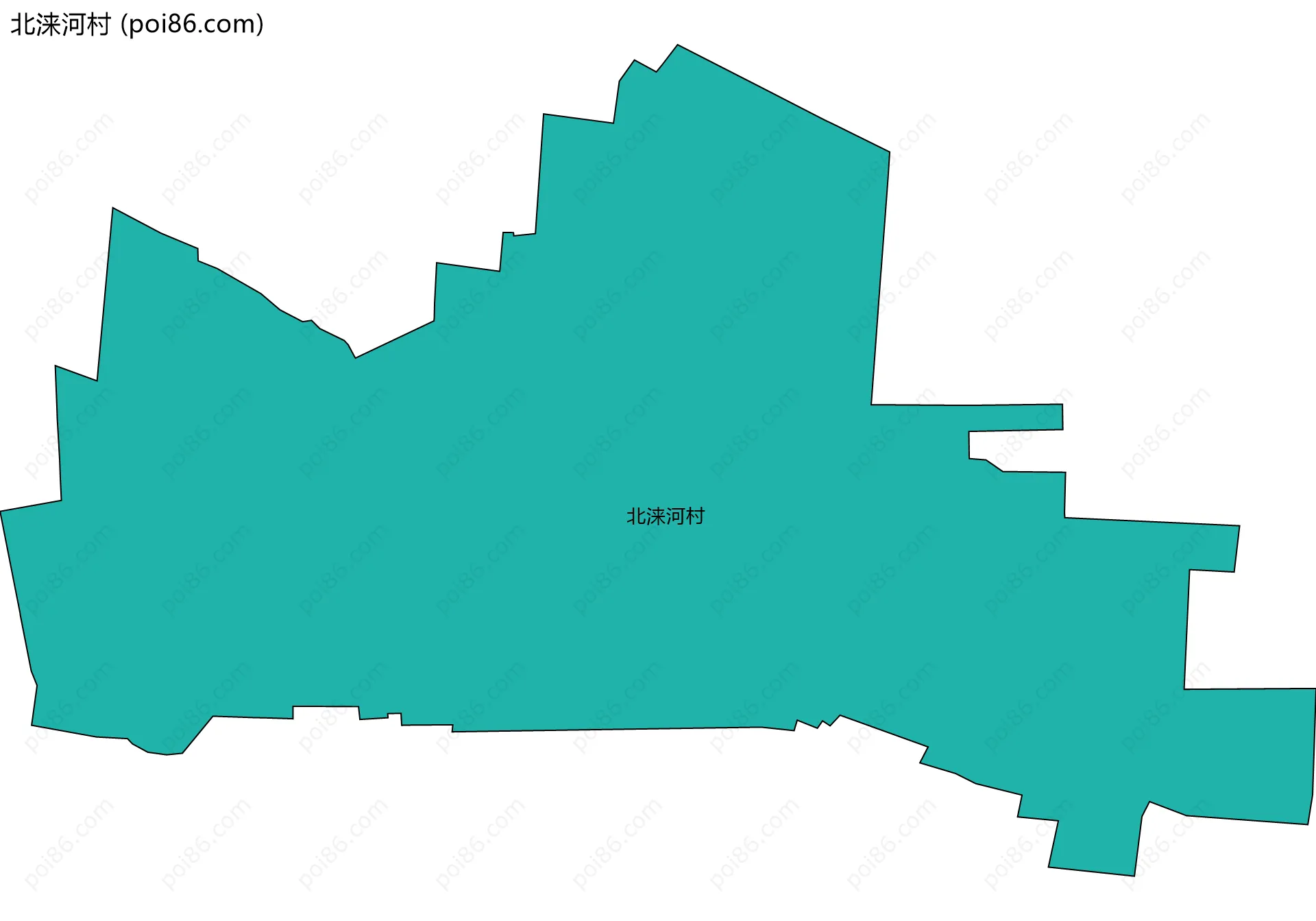 北涞河村边界地图