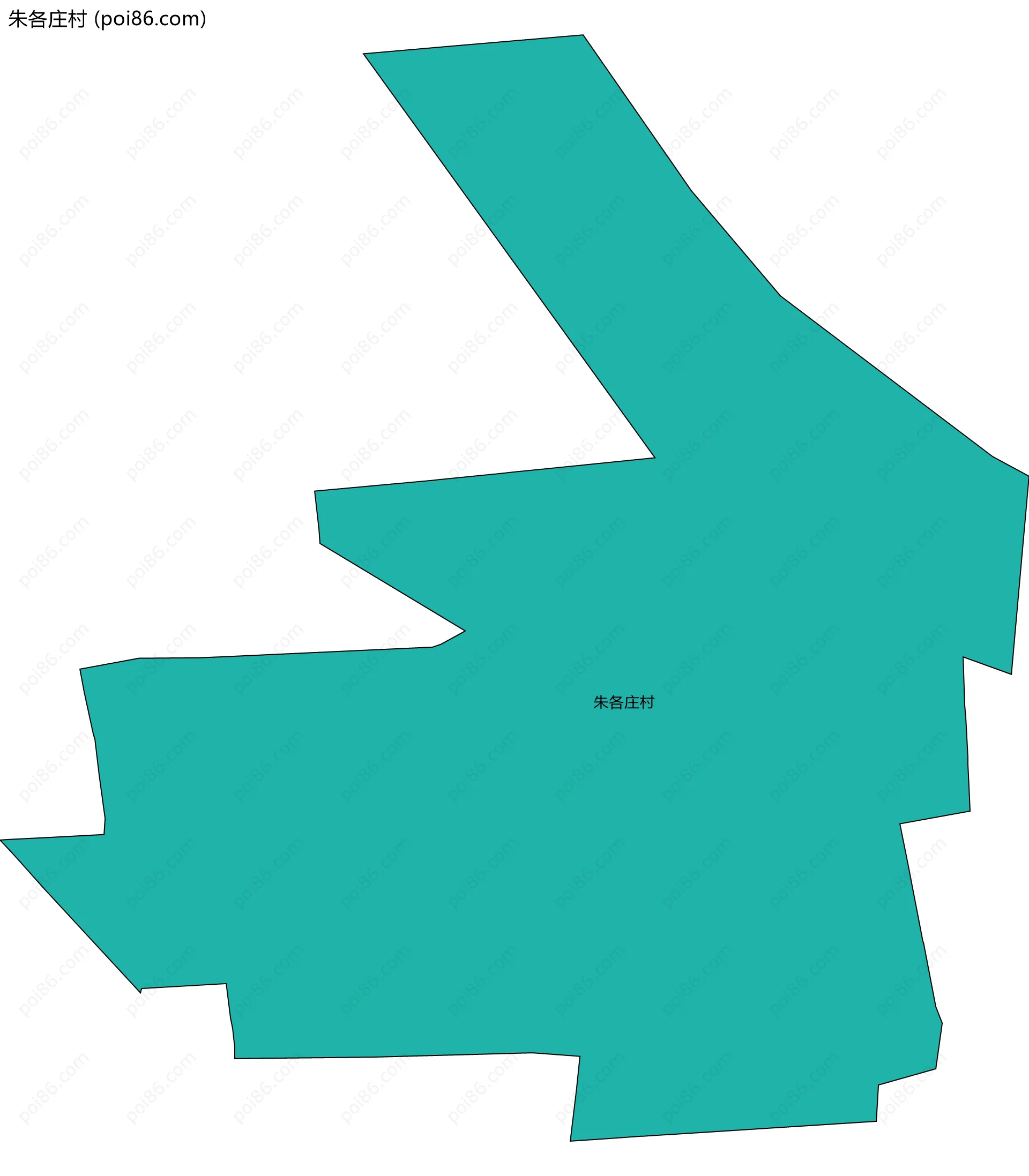 朱各庄村边界地图