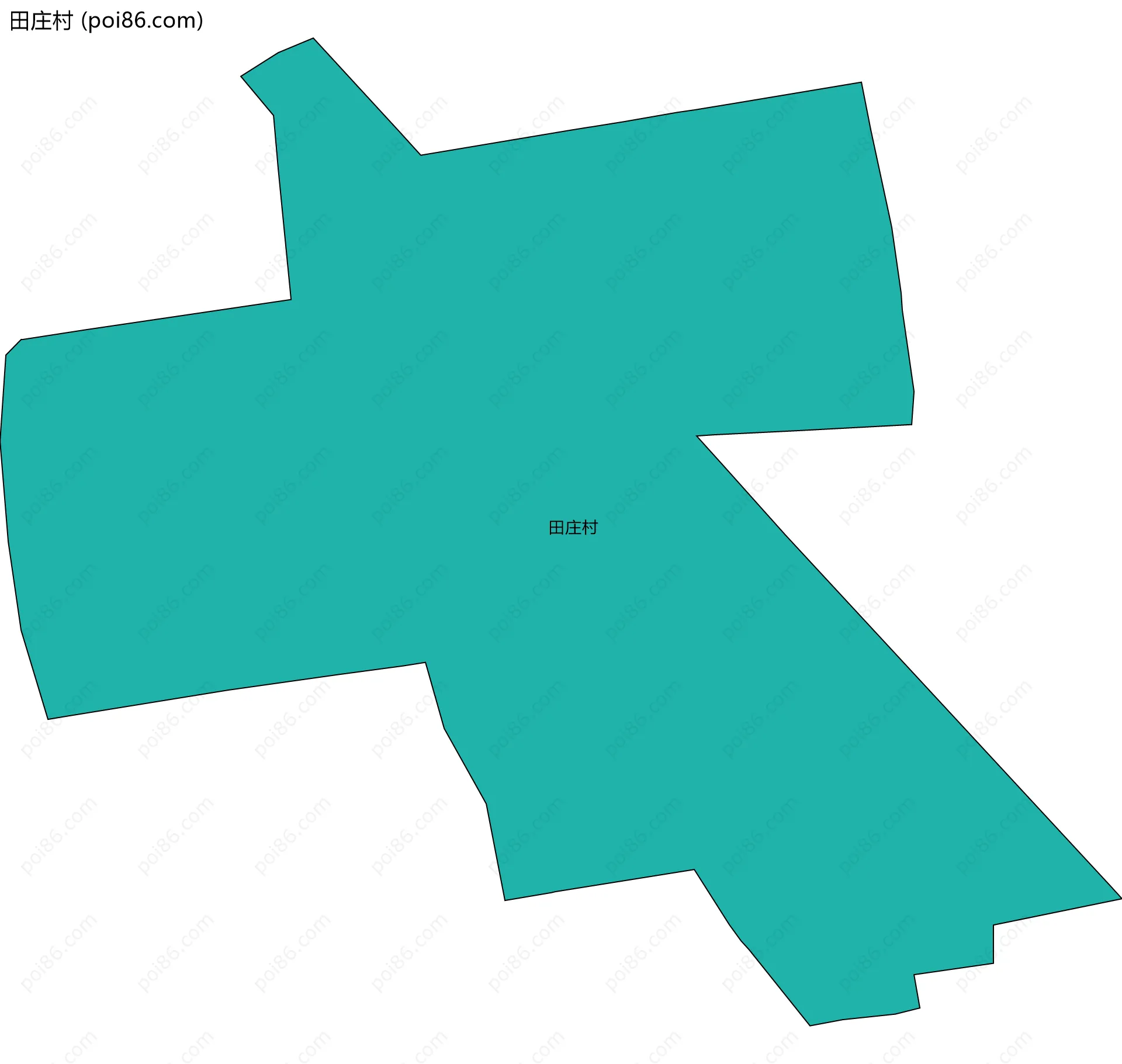 田庄村边界地图