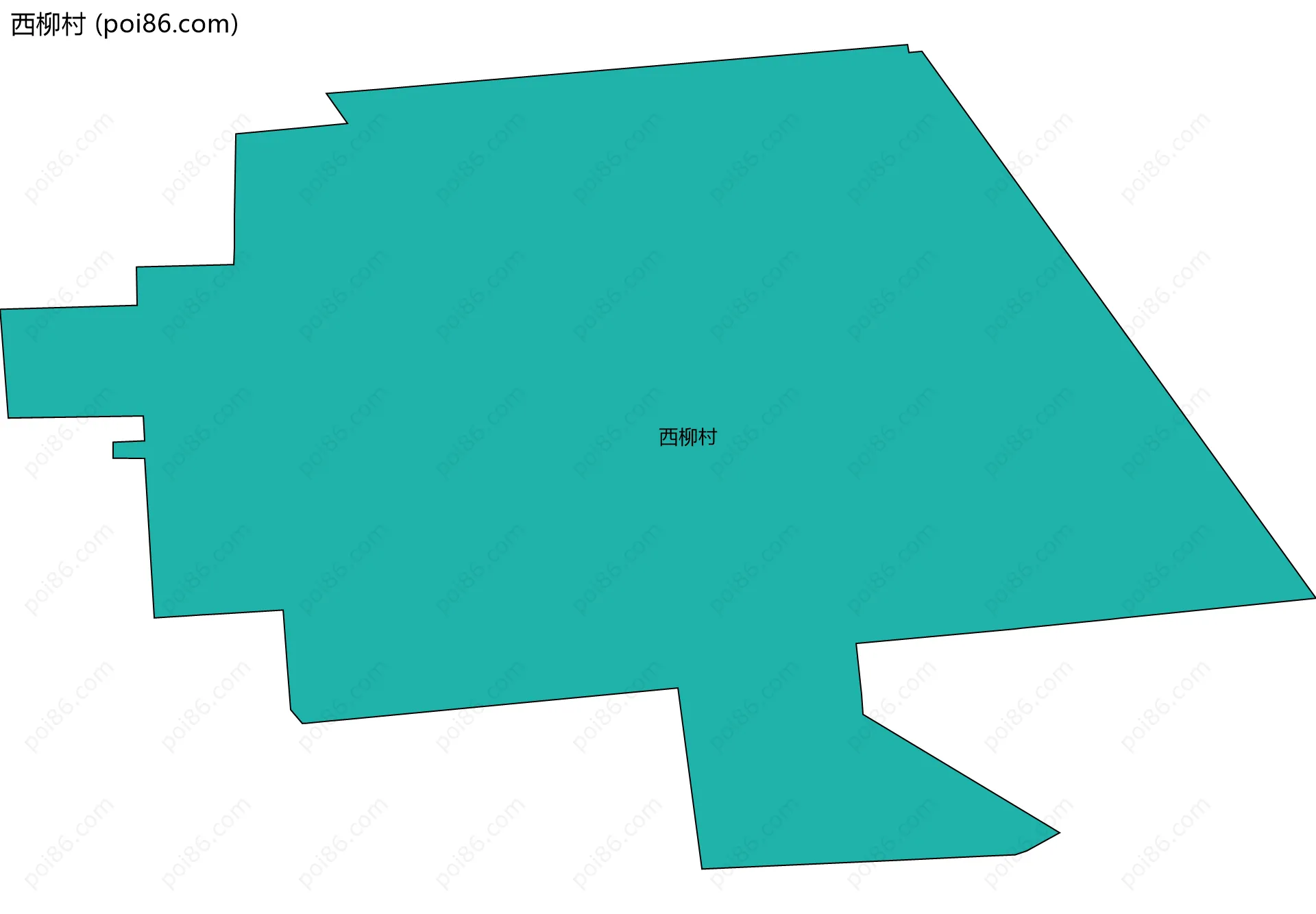 西柳村边界地图