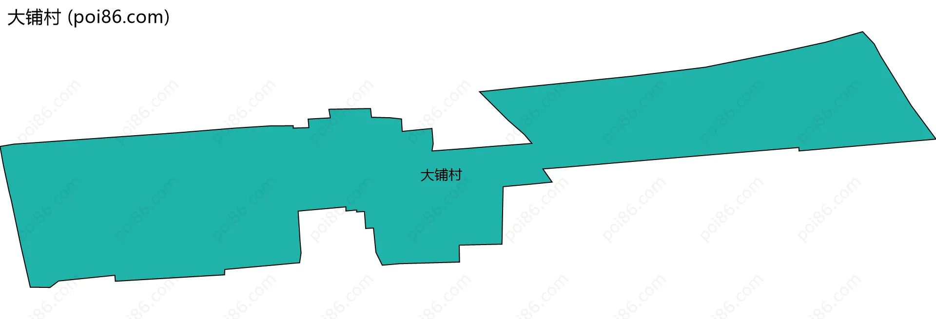 大铺村边界地图
