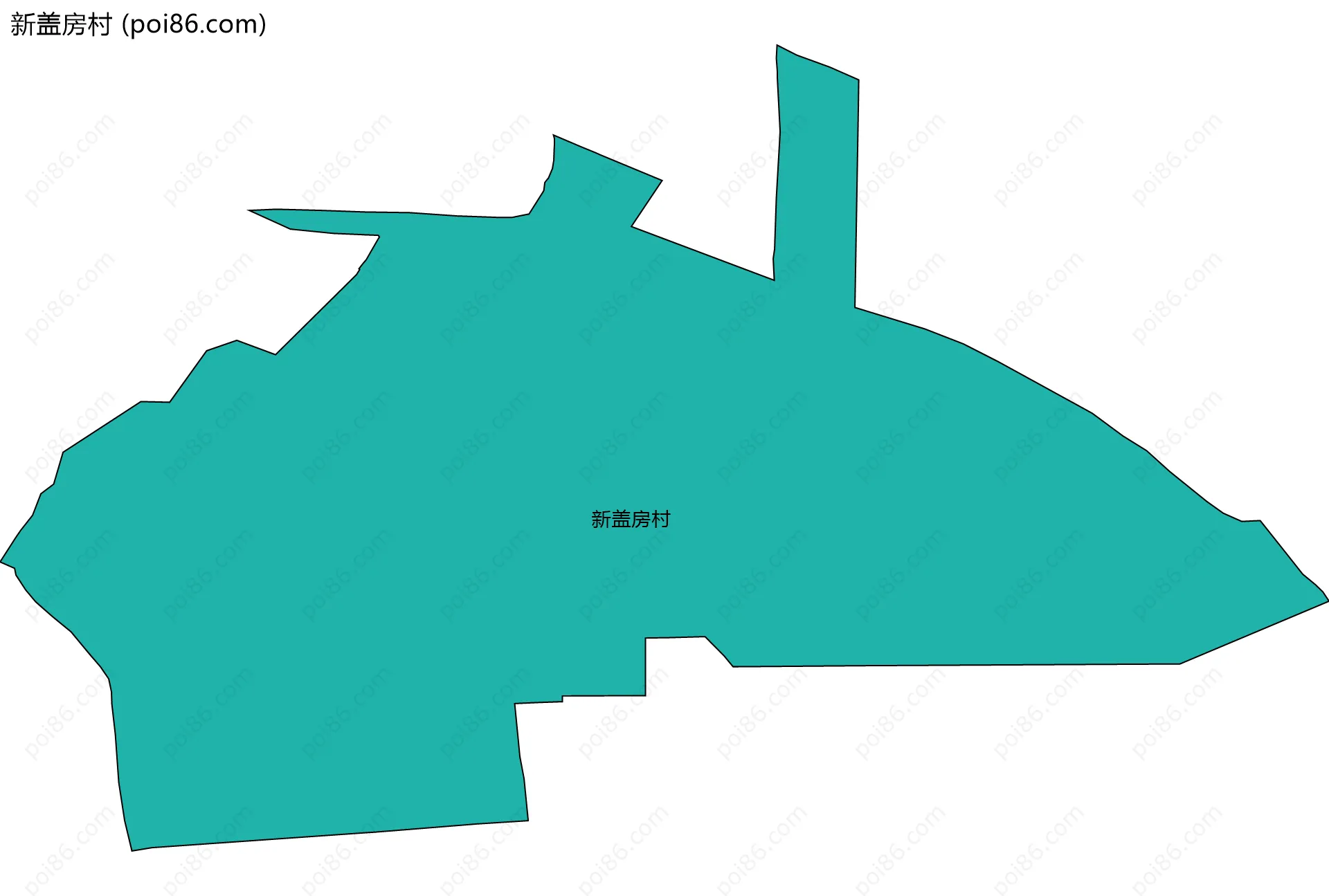 新盖房村边界地图