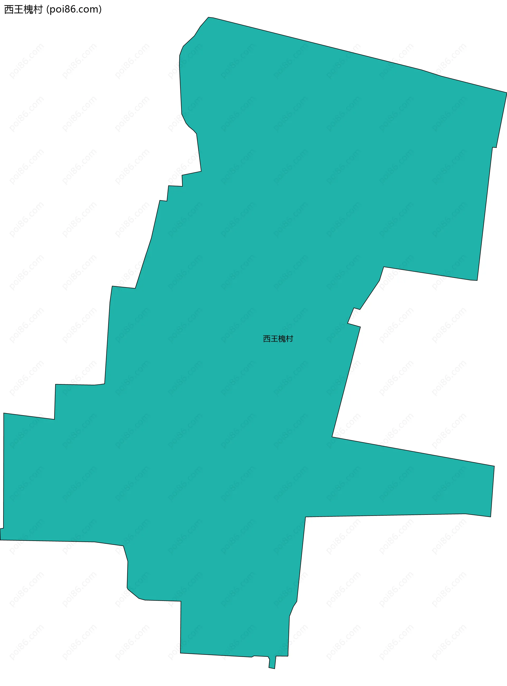 西王槐村边界地图