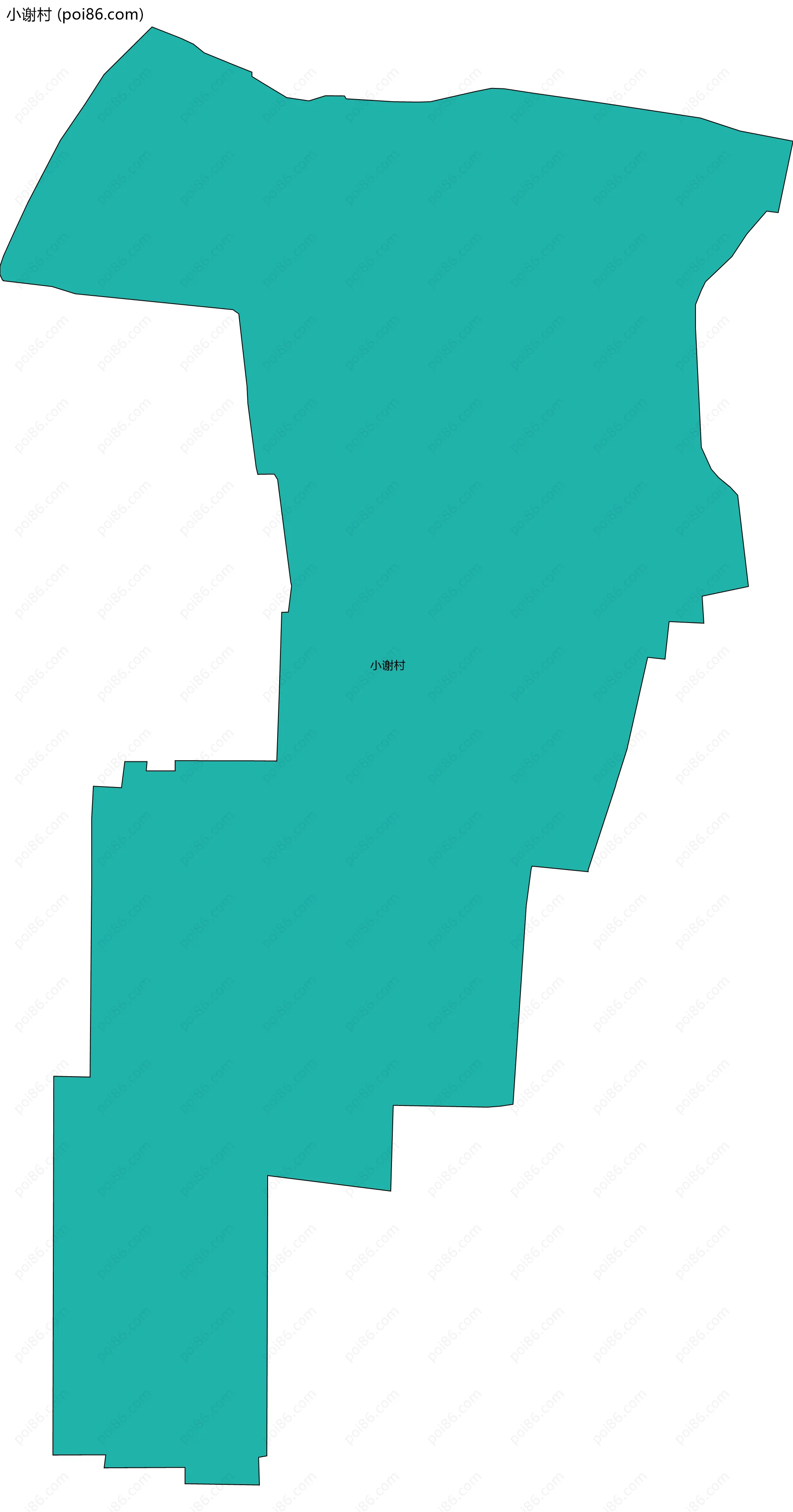 小谢村边界地图