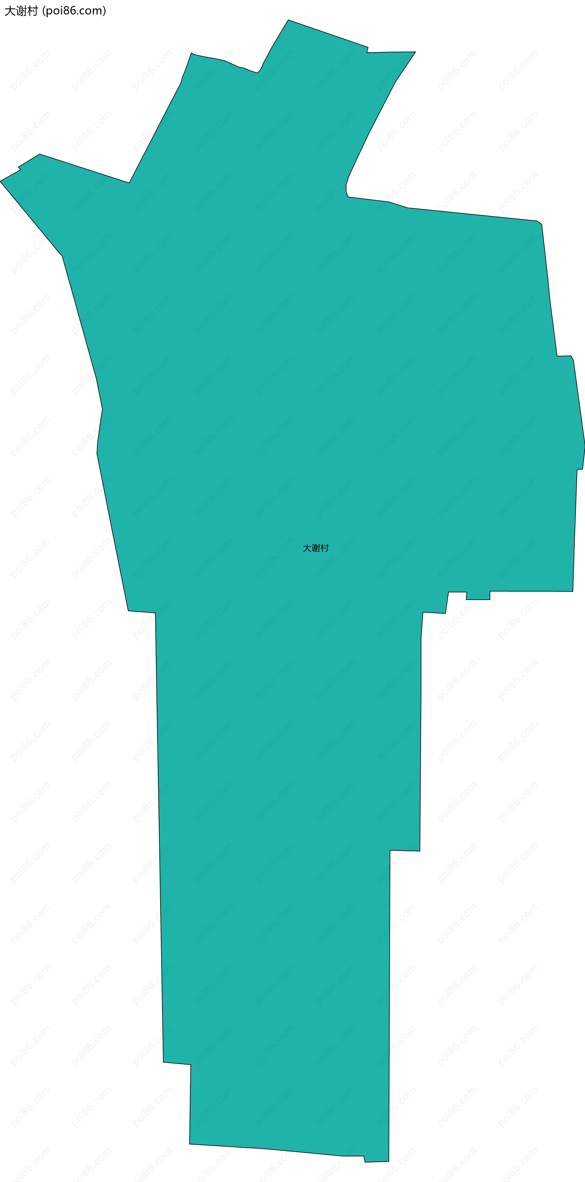 大谢村边界地图