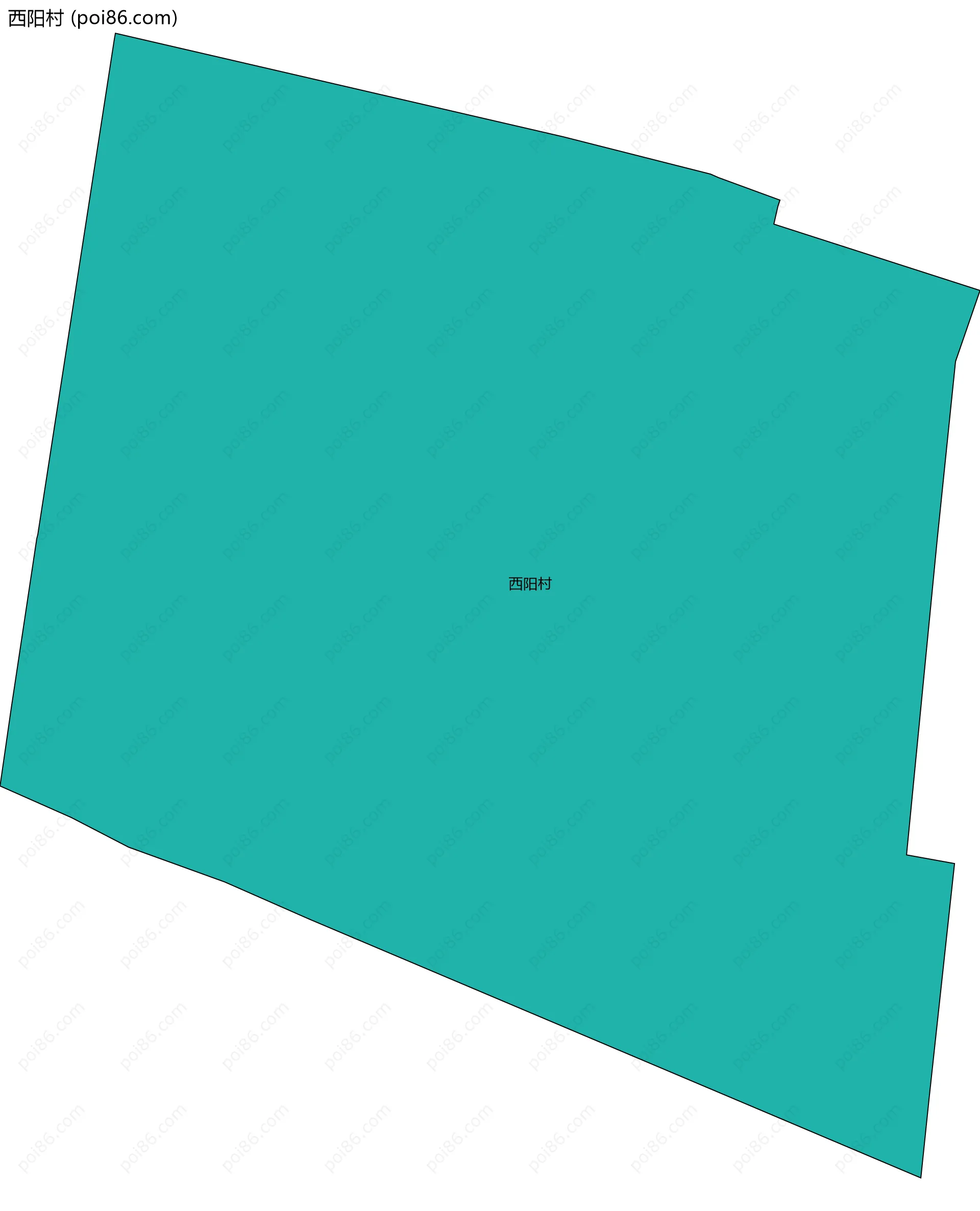 西阳村边界地图