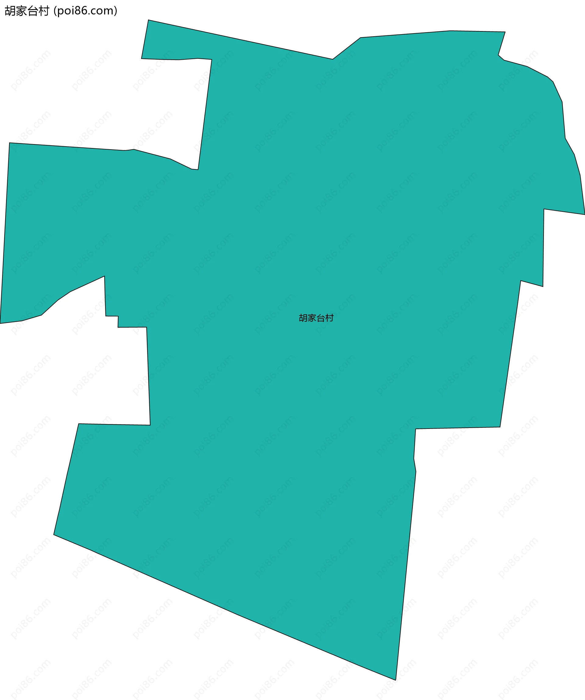 胡家台村边界地图