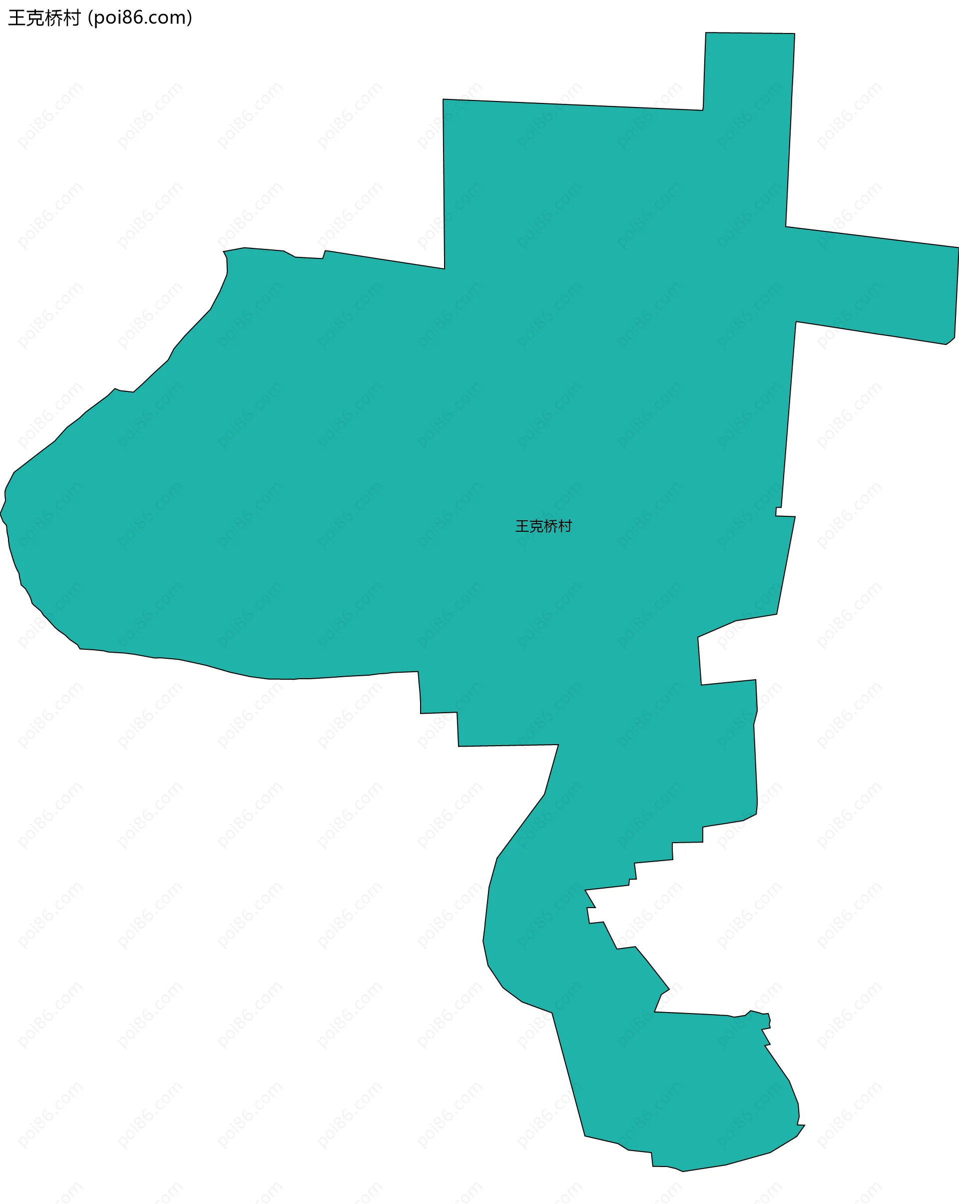 王克桥村边界地图