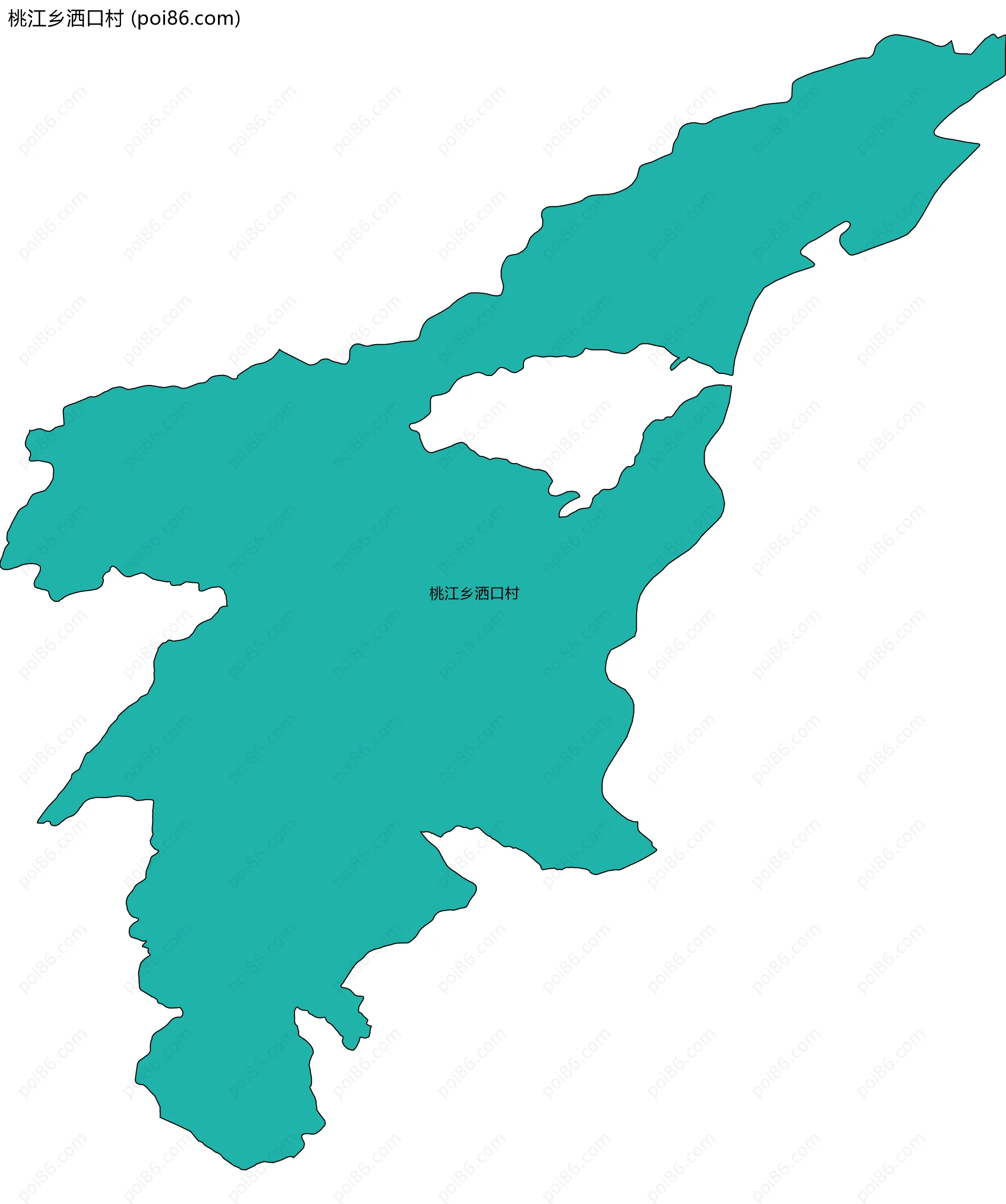 桃江乡洒口村边界地图