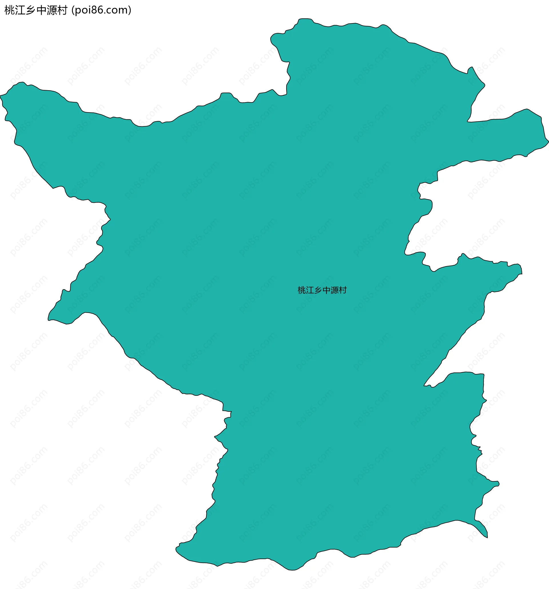 桃江乡中源村边界地图