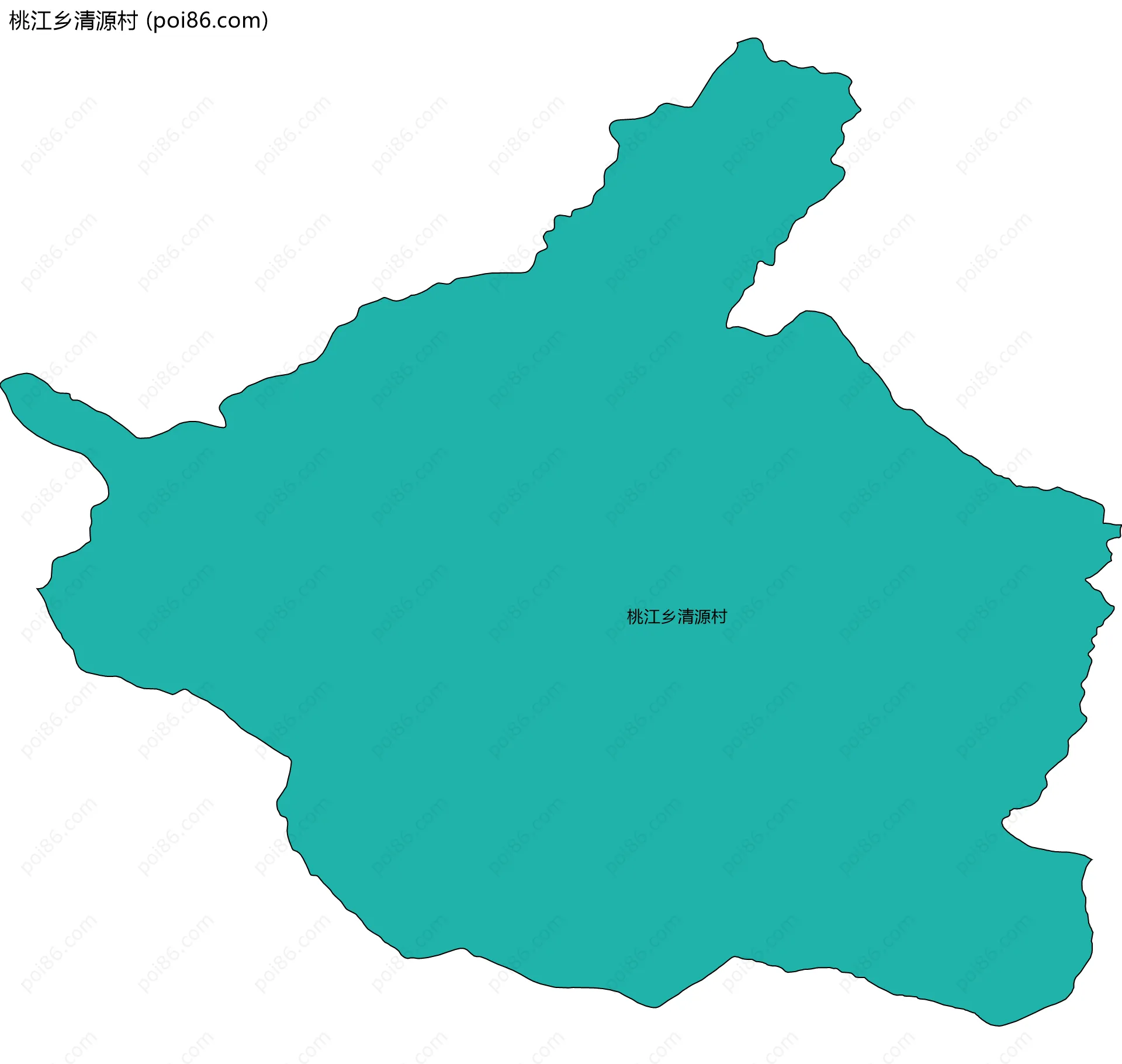 桃江乡清源村边界地图