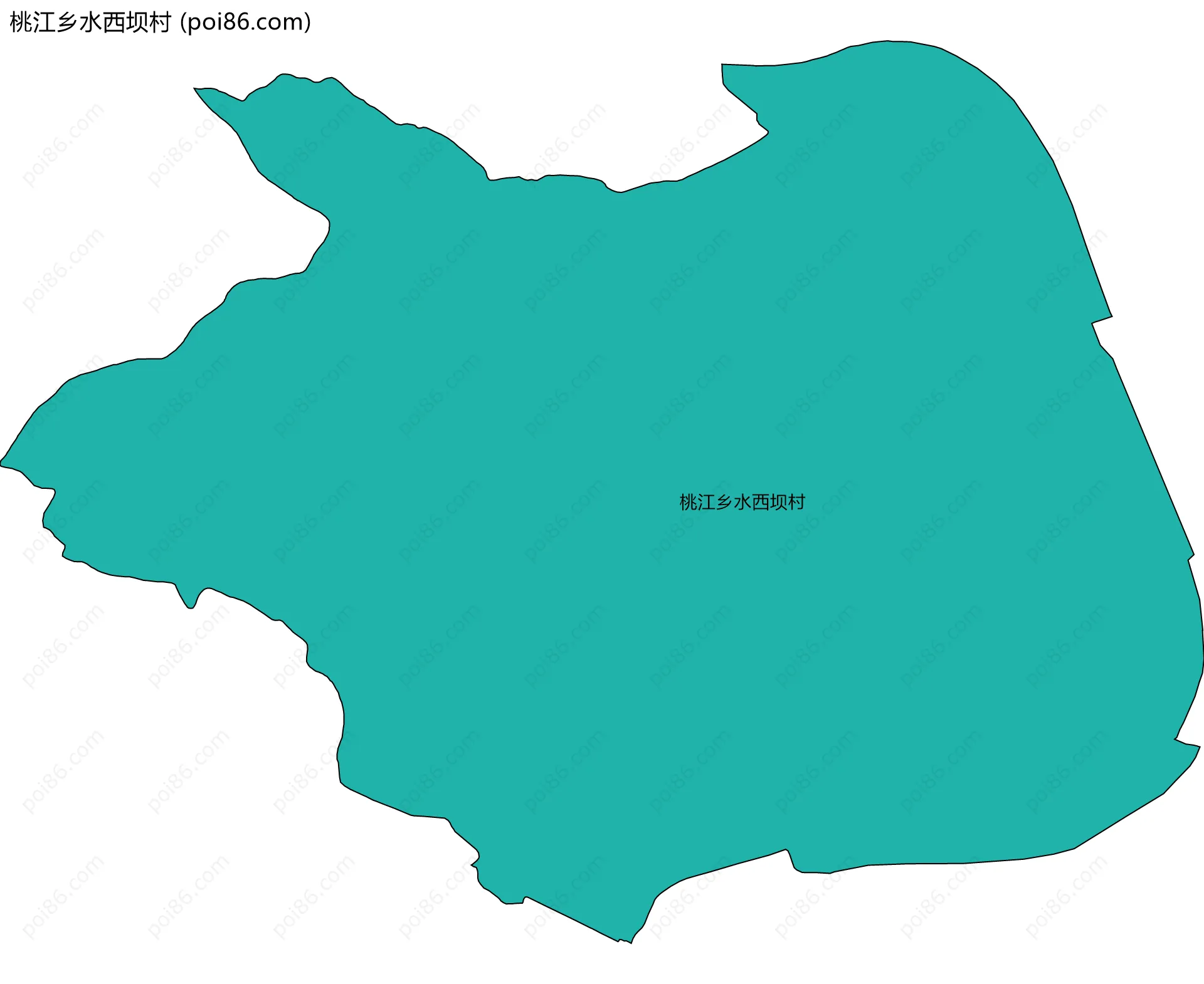 桃江乡水西坝村边界地图