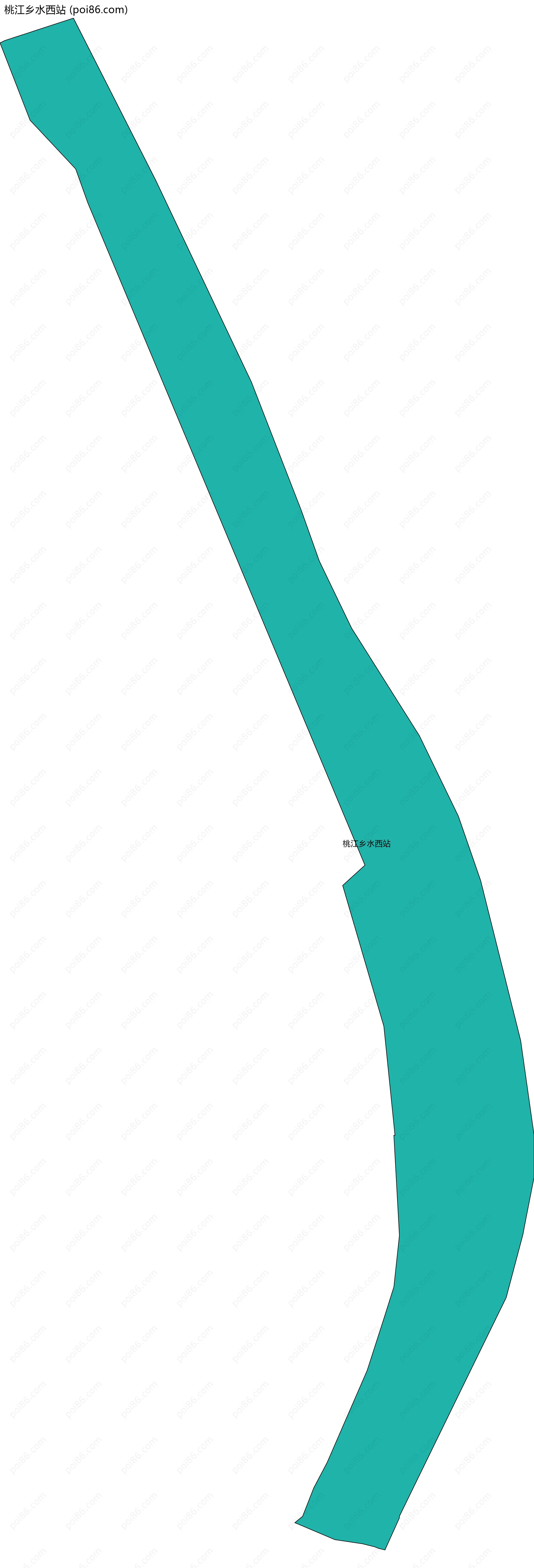 桃江乡水西站边界地图