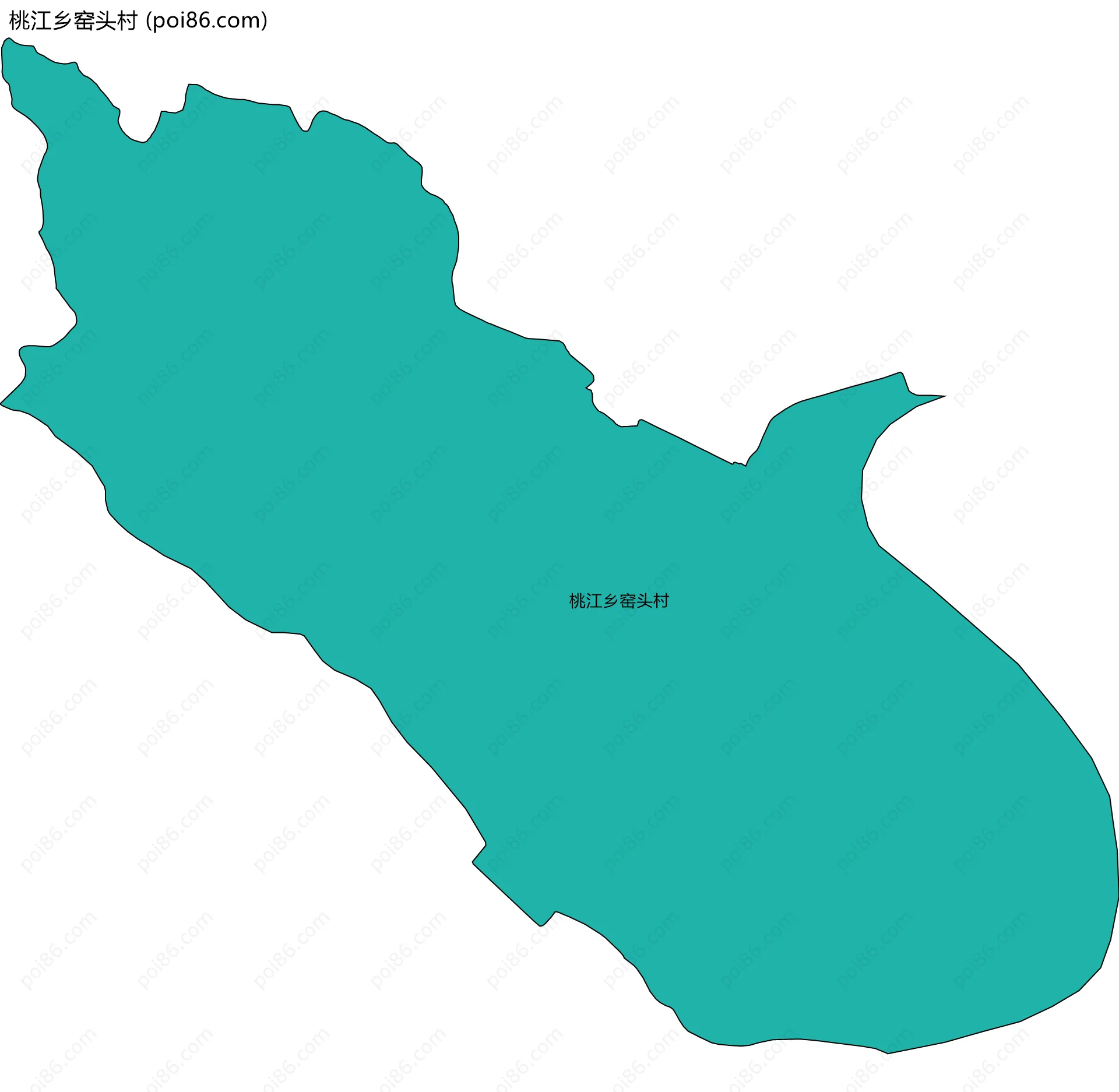 桃江乡窑头村边界地图