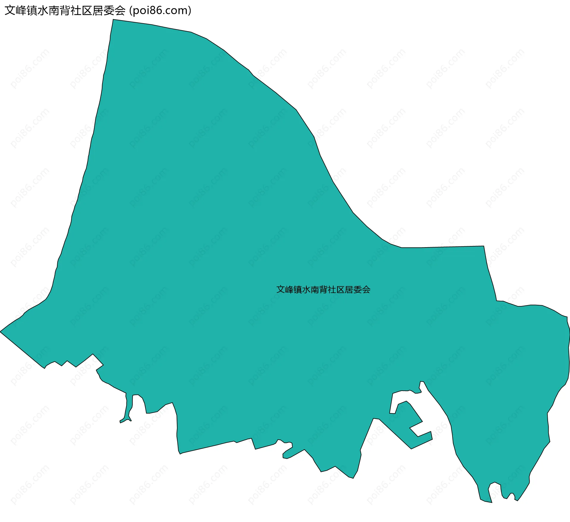 文峰镇水南背社区居委会边界地图