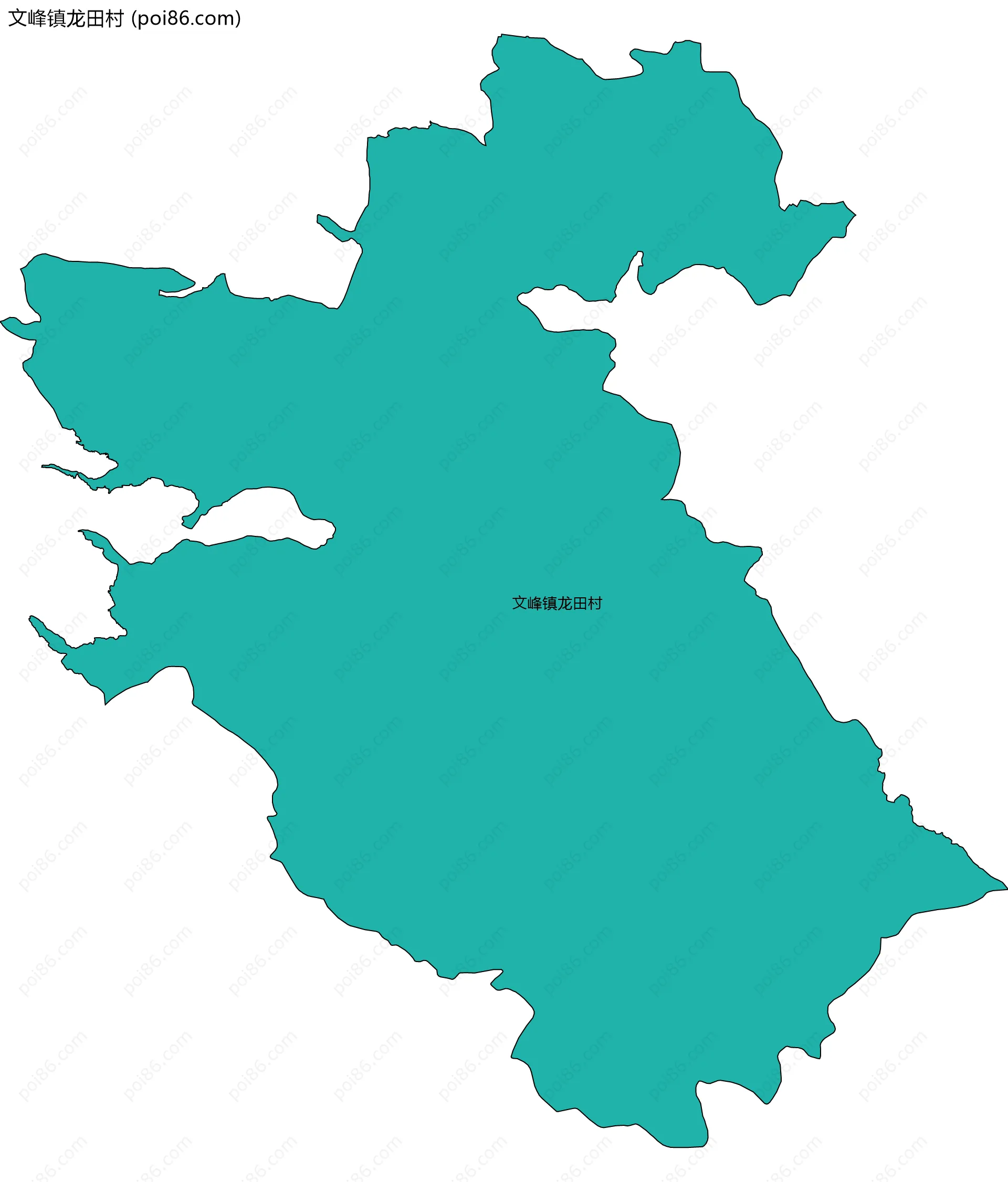文峰镇龙田村边界地图