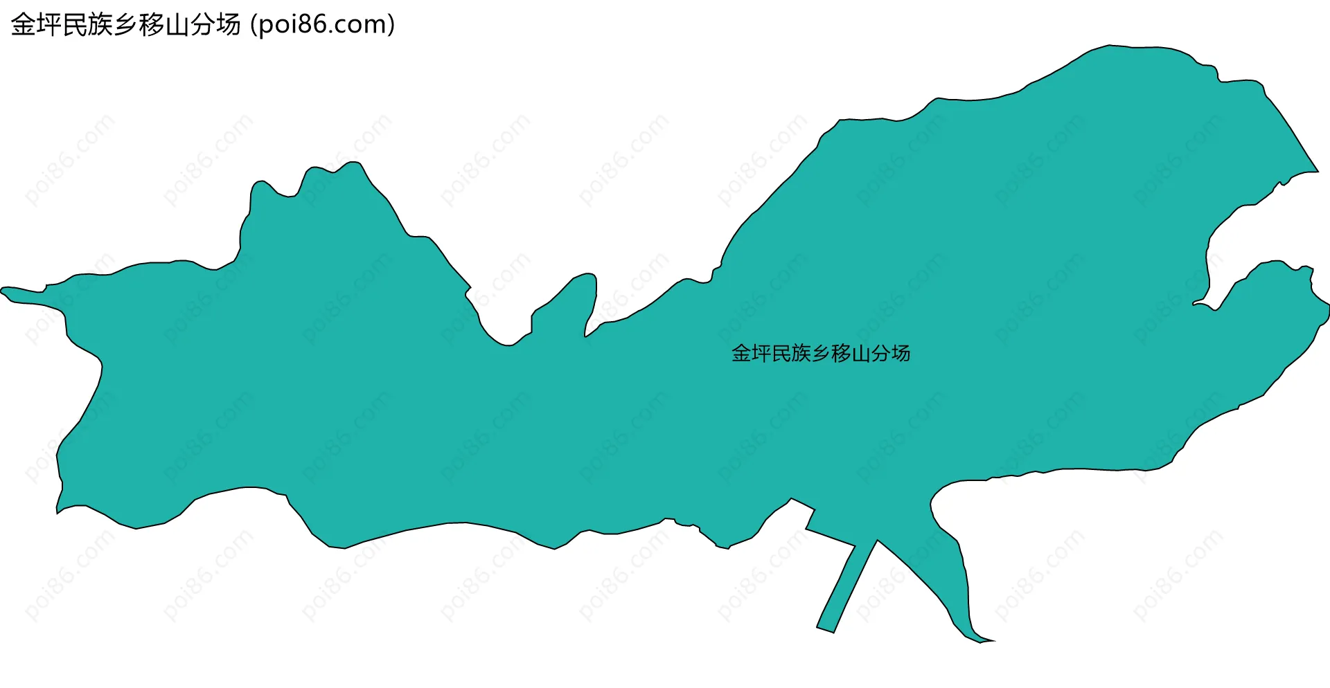金坪民族乡移山分场边界地图