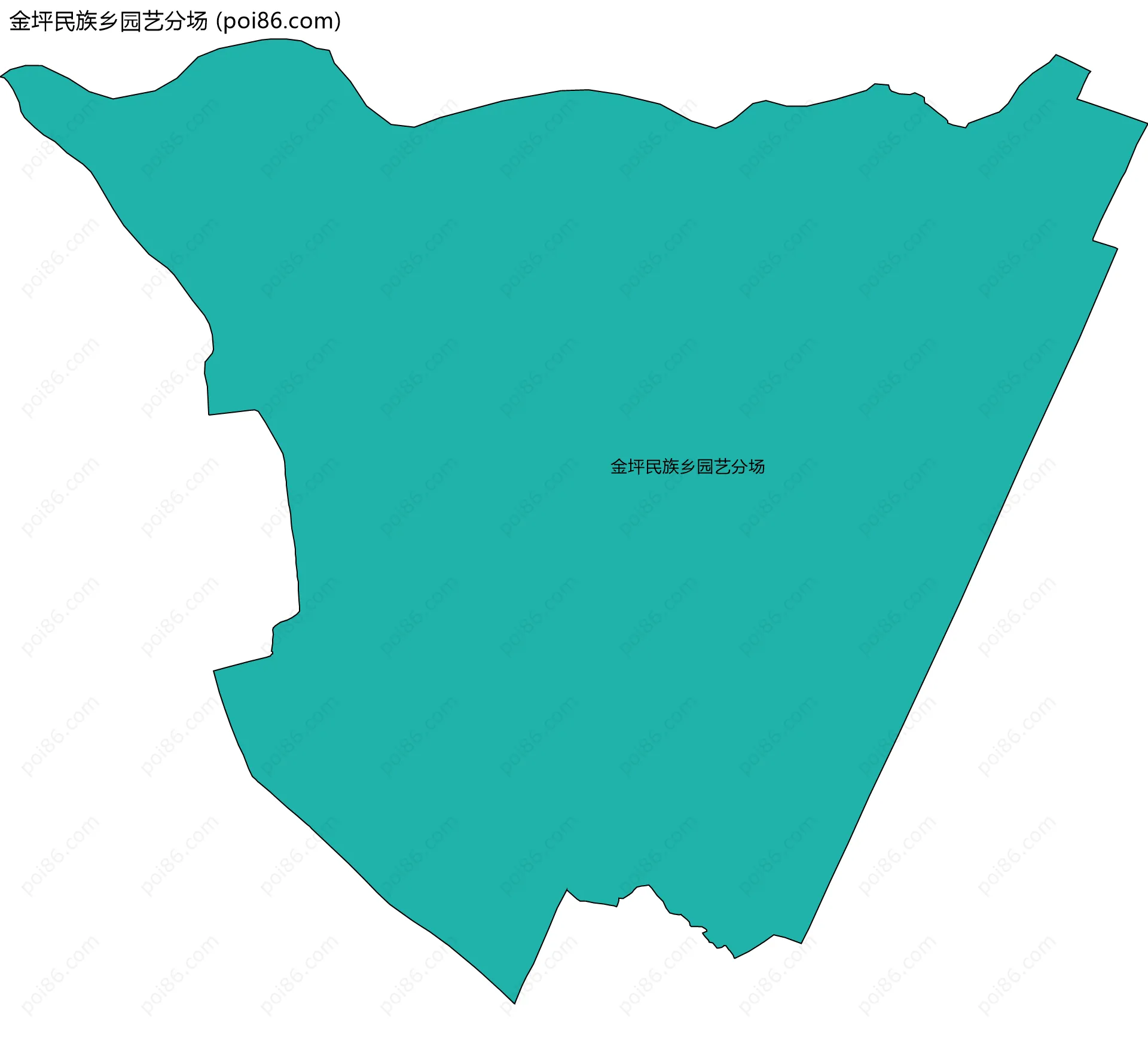 金坪民族乡园艺分场边界地图