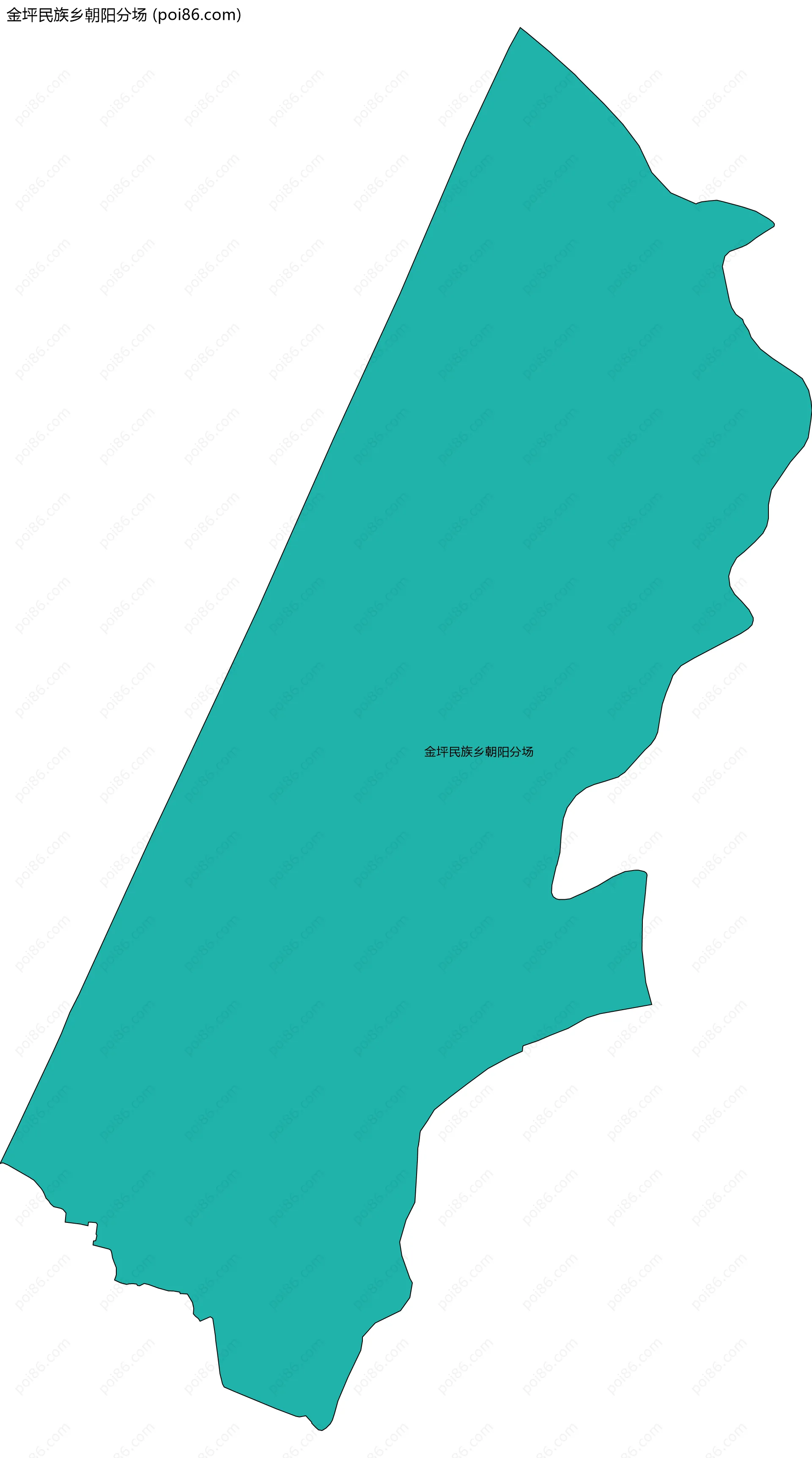 金坪民族乡朝阳分场边界地图