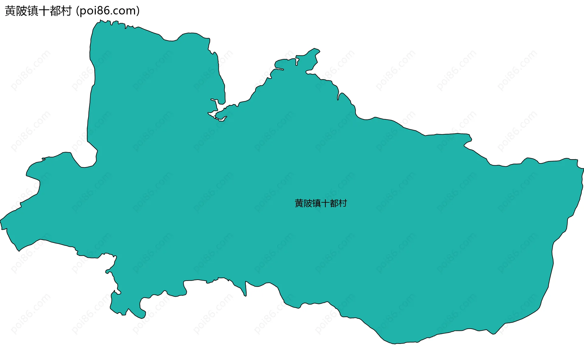 黄陂镇十都村边界地图