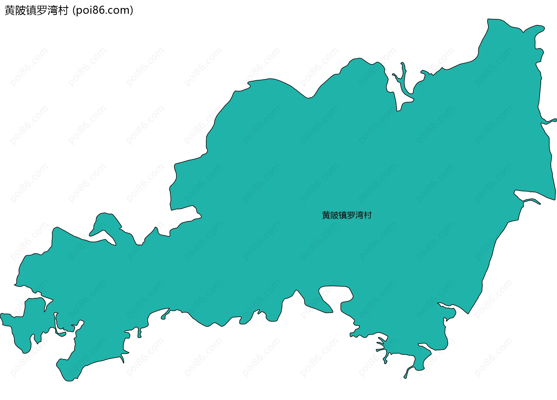 黄陂镇罗湾村边界地图