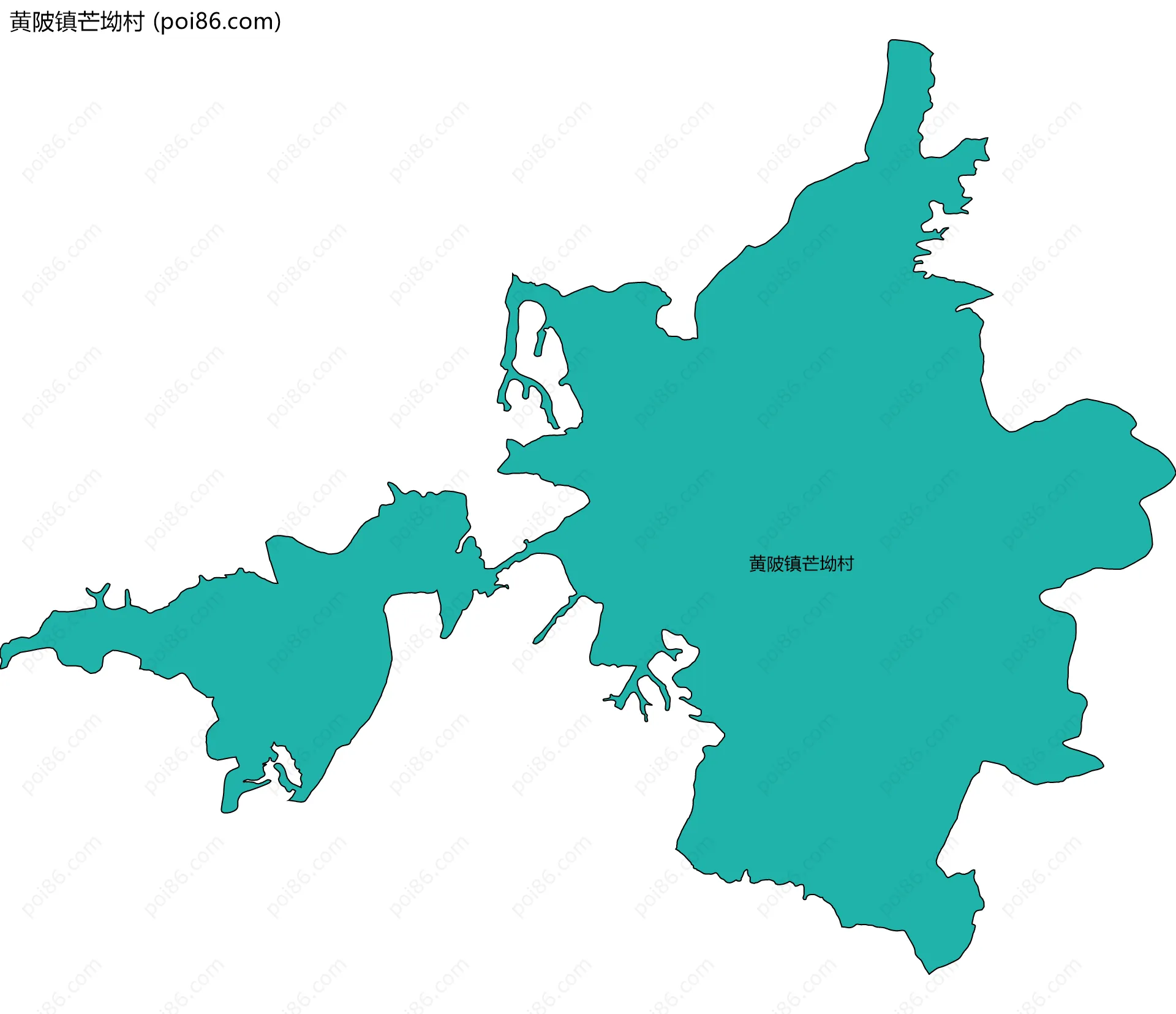 黄陂镇芒坳村边界地图