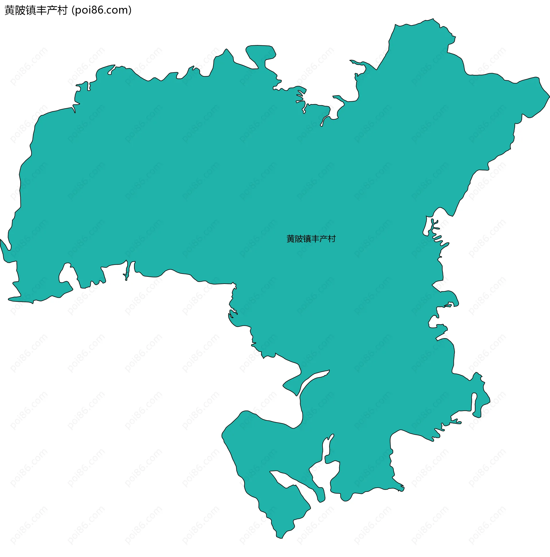 黄陂镇丰产村边界地图