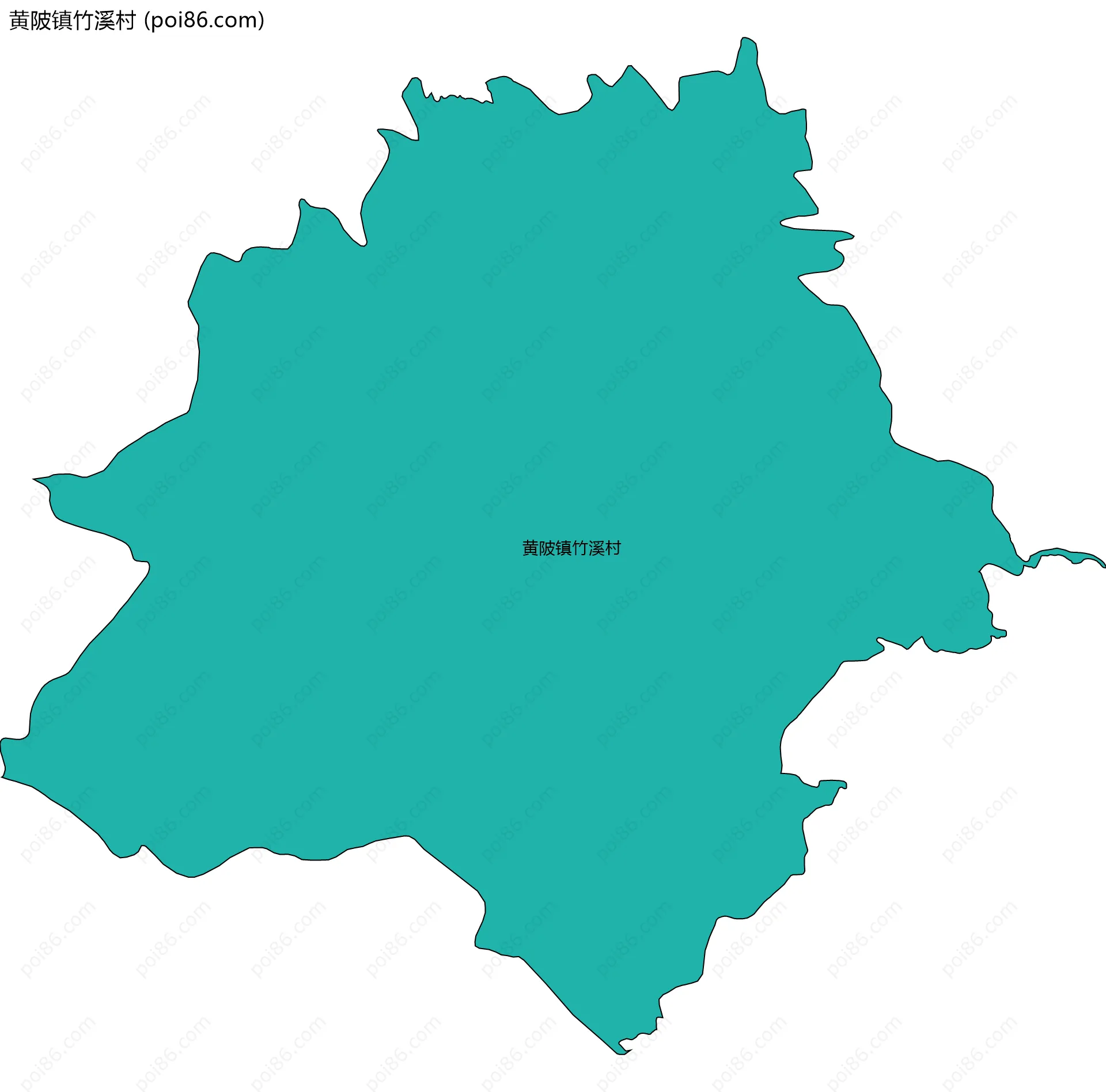 黄陂镇竹溪村边界地图