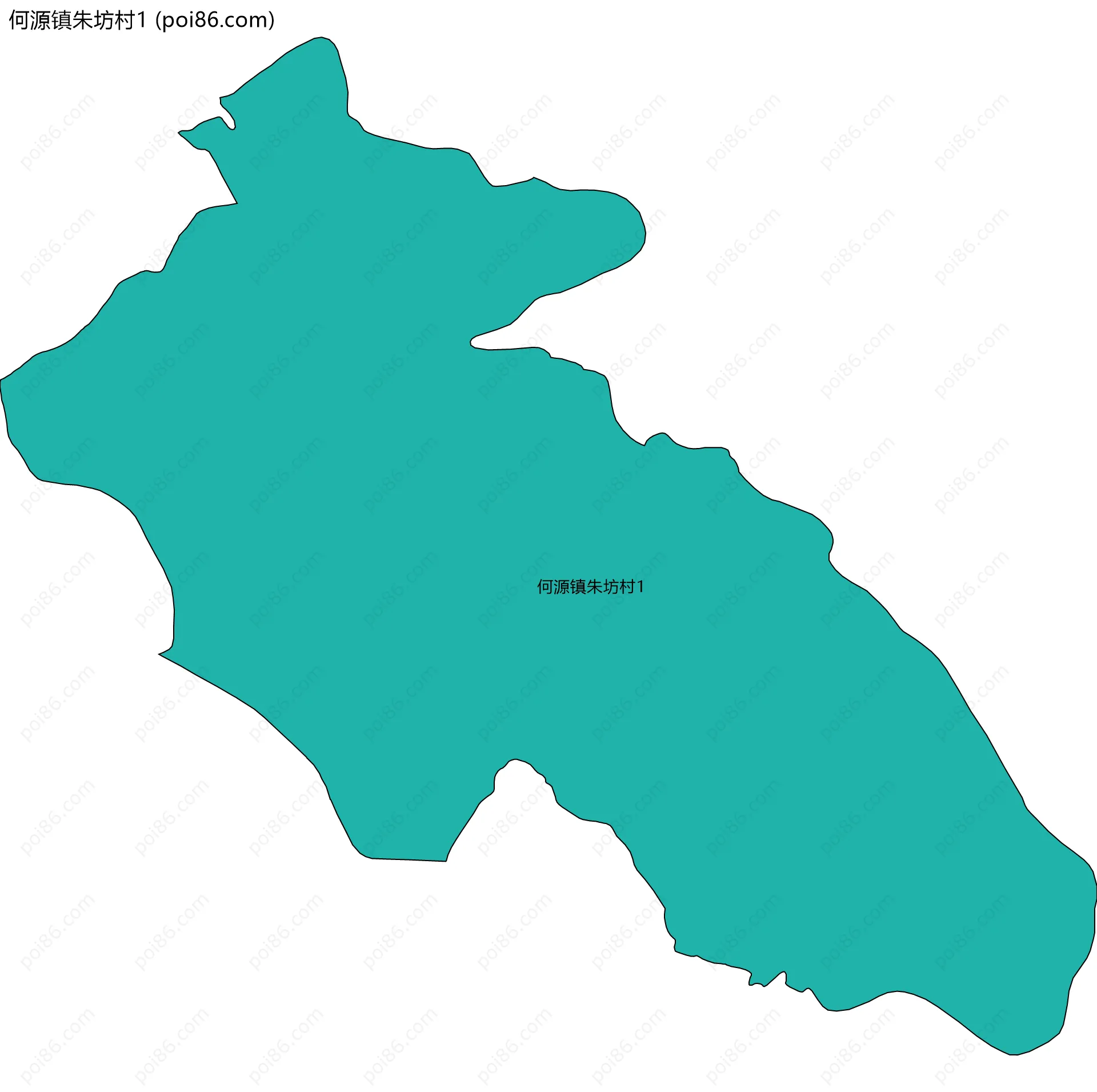 何源镇朱坊村1边界地图