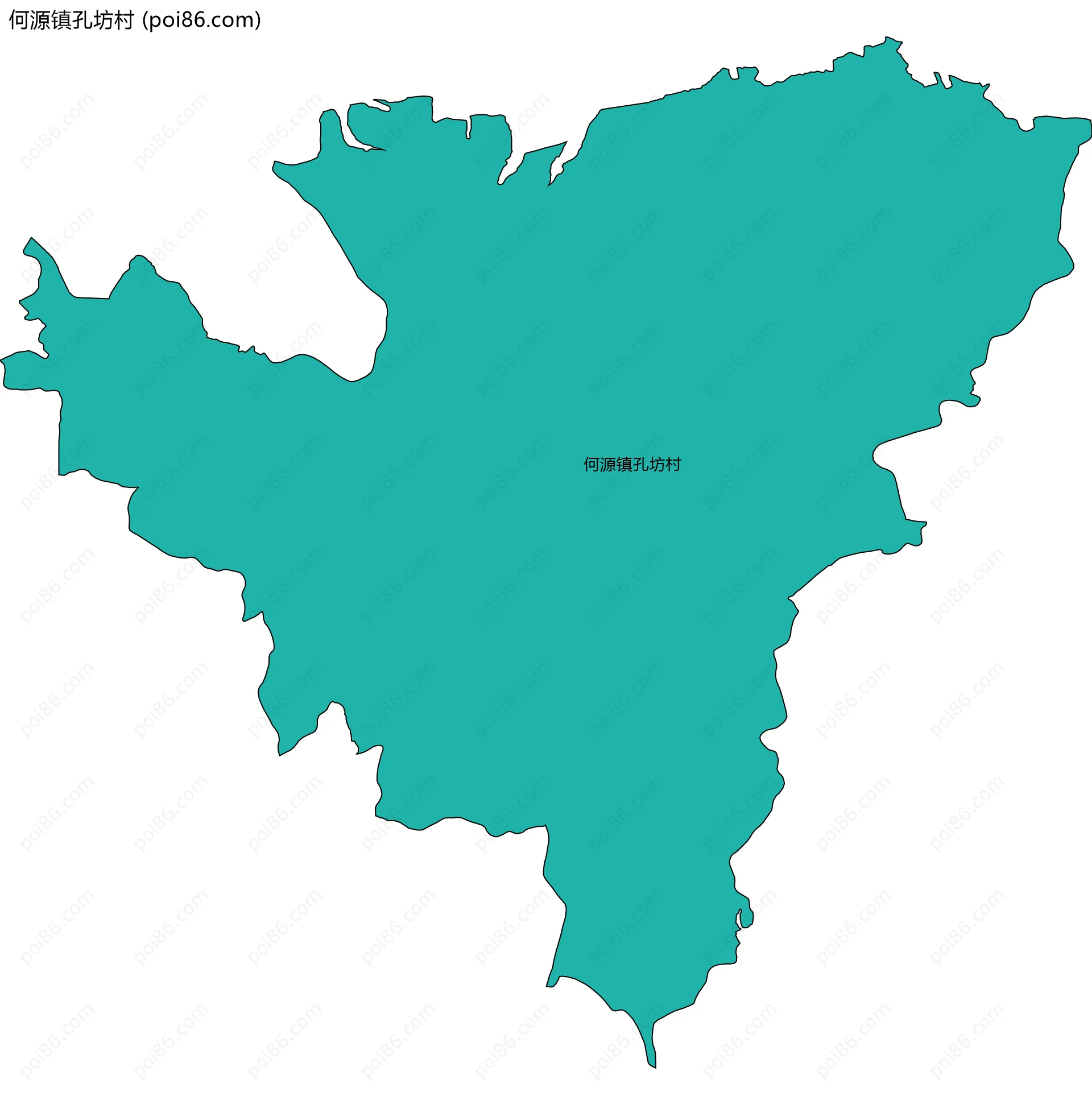 何源镇孔坊村边界地图