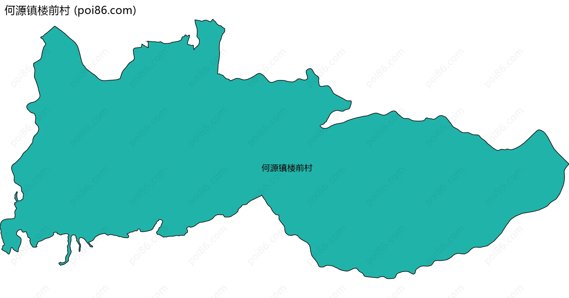 何源镇楼前村边界地图