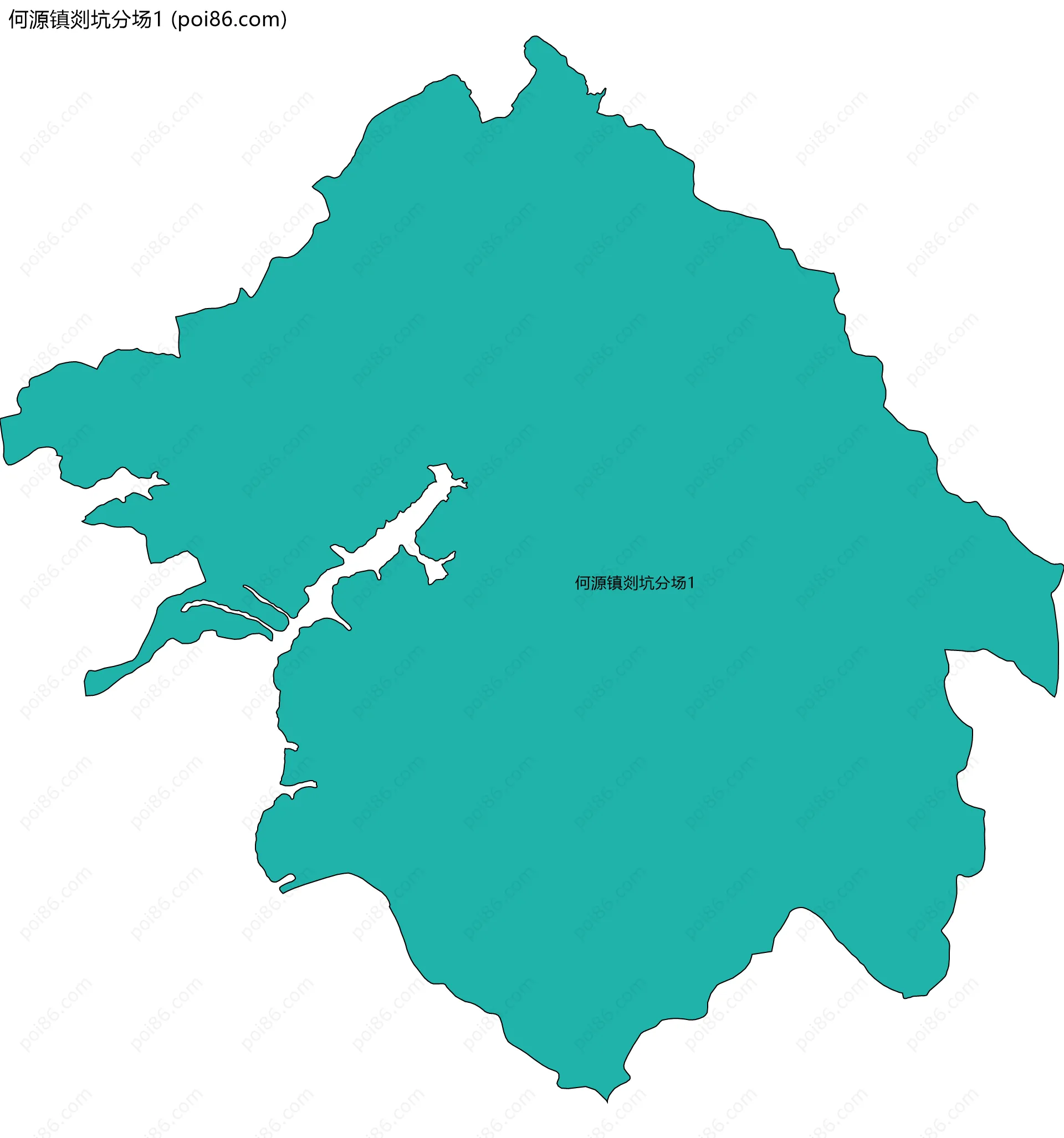 何源镇剡坑分场1边界地图