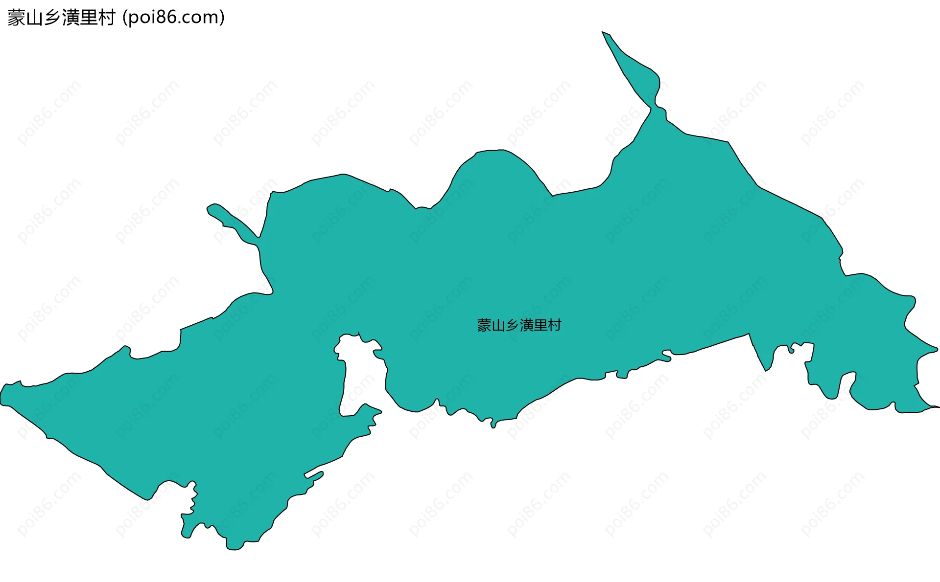 蒙山乡潢里村边界地图