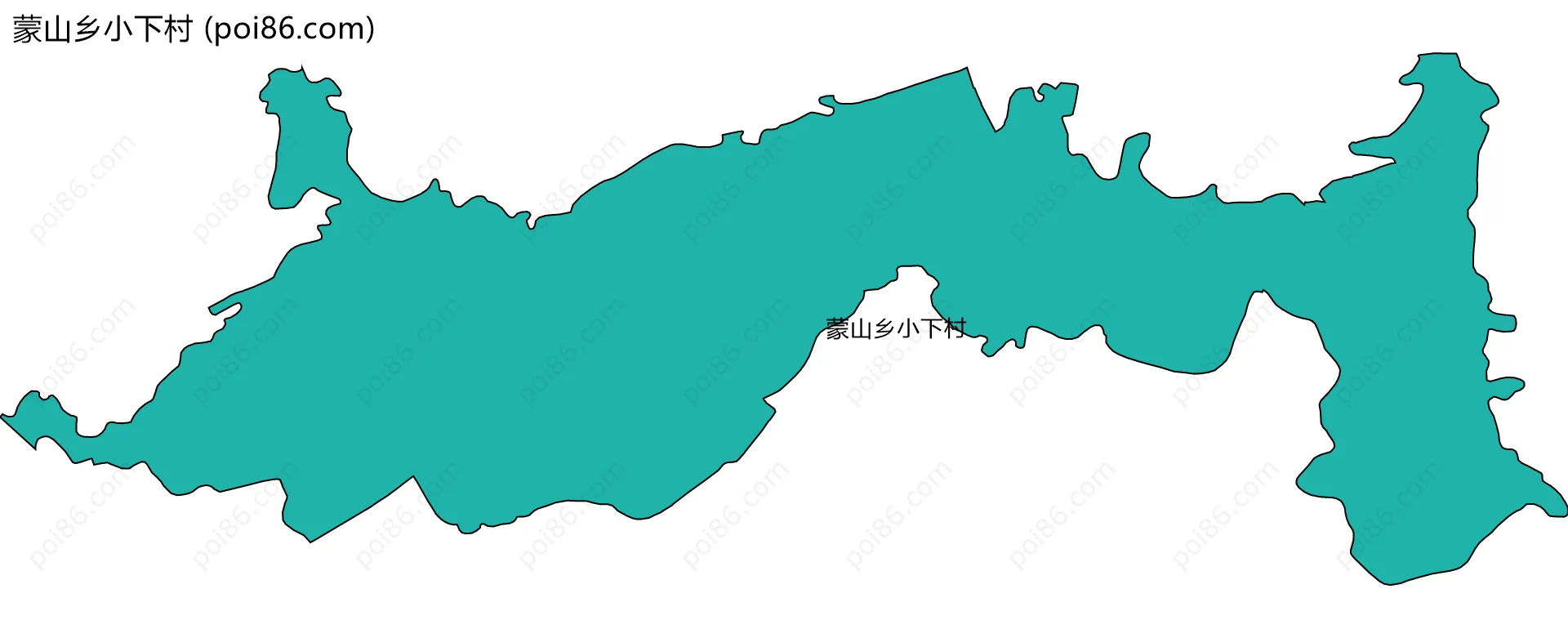 蒙山乡小下村边界地图