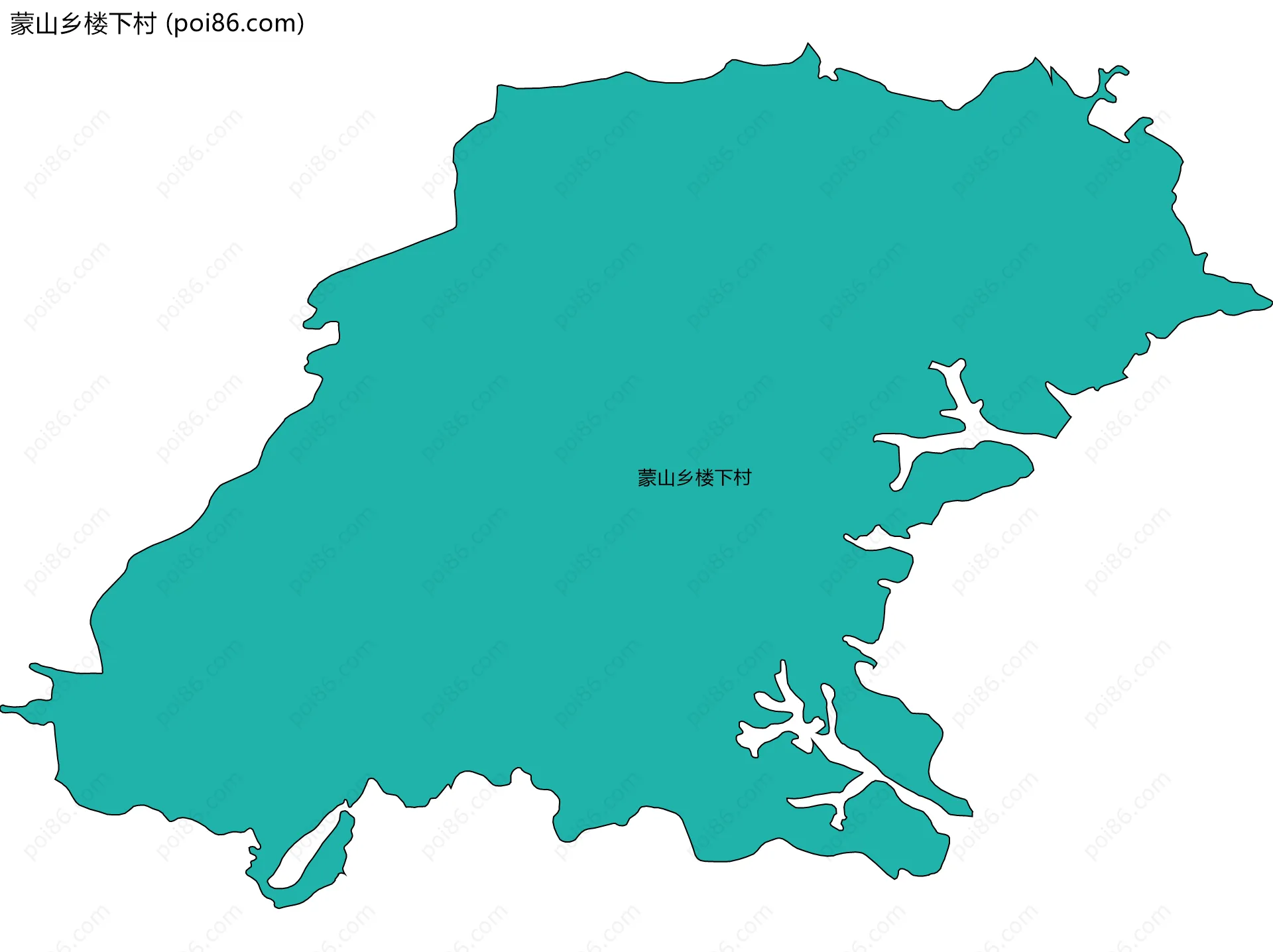 蒙山乡楼下村边界地图