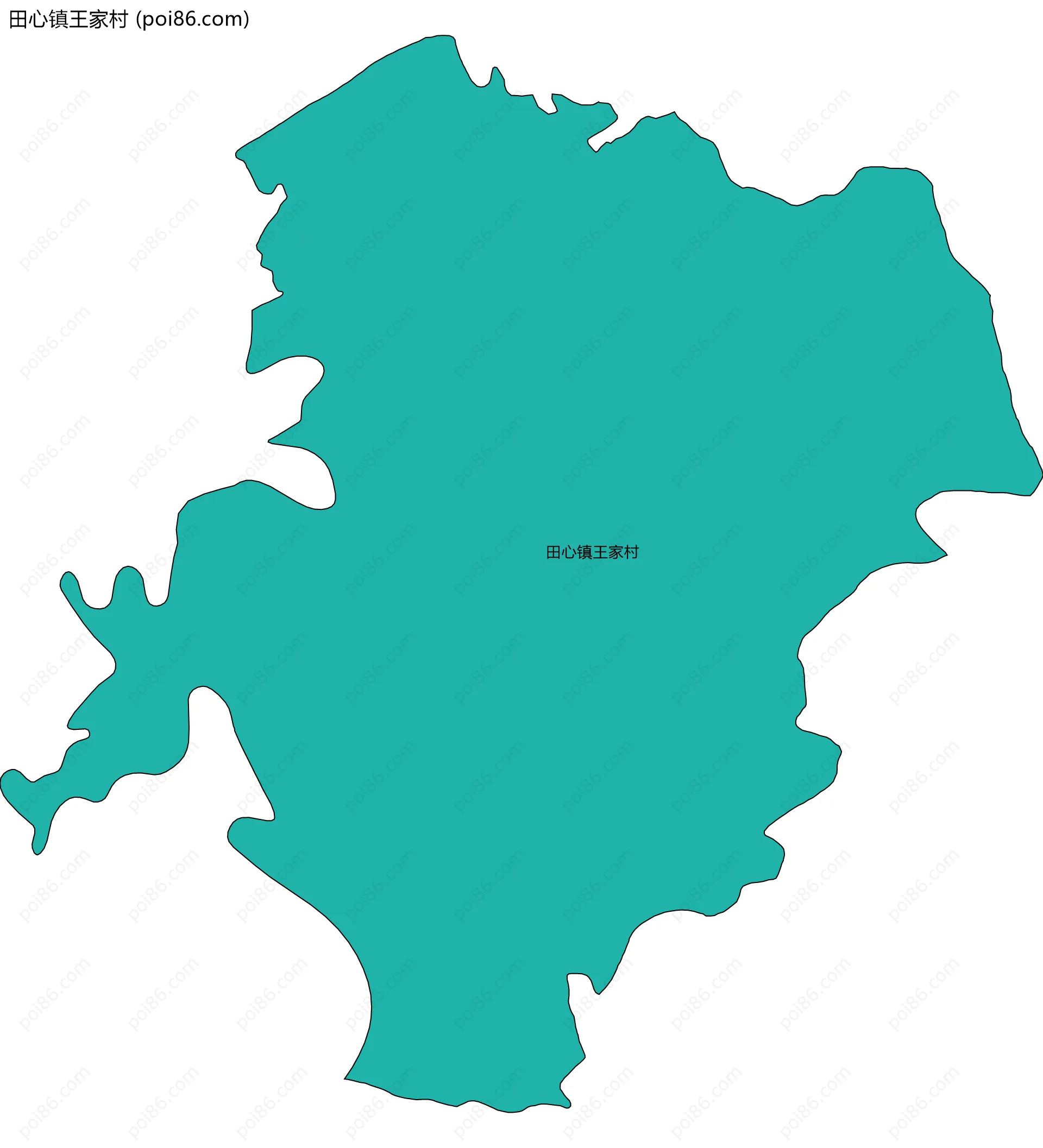 田心镇王家村边界地图