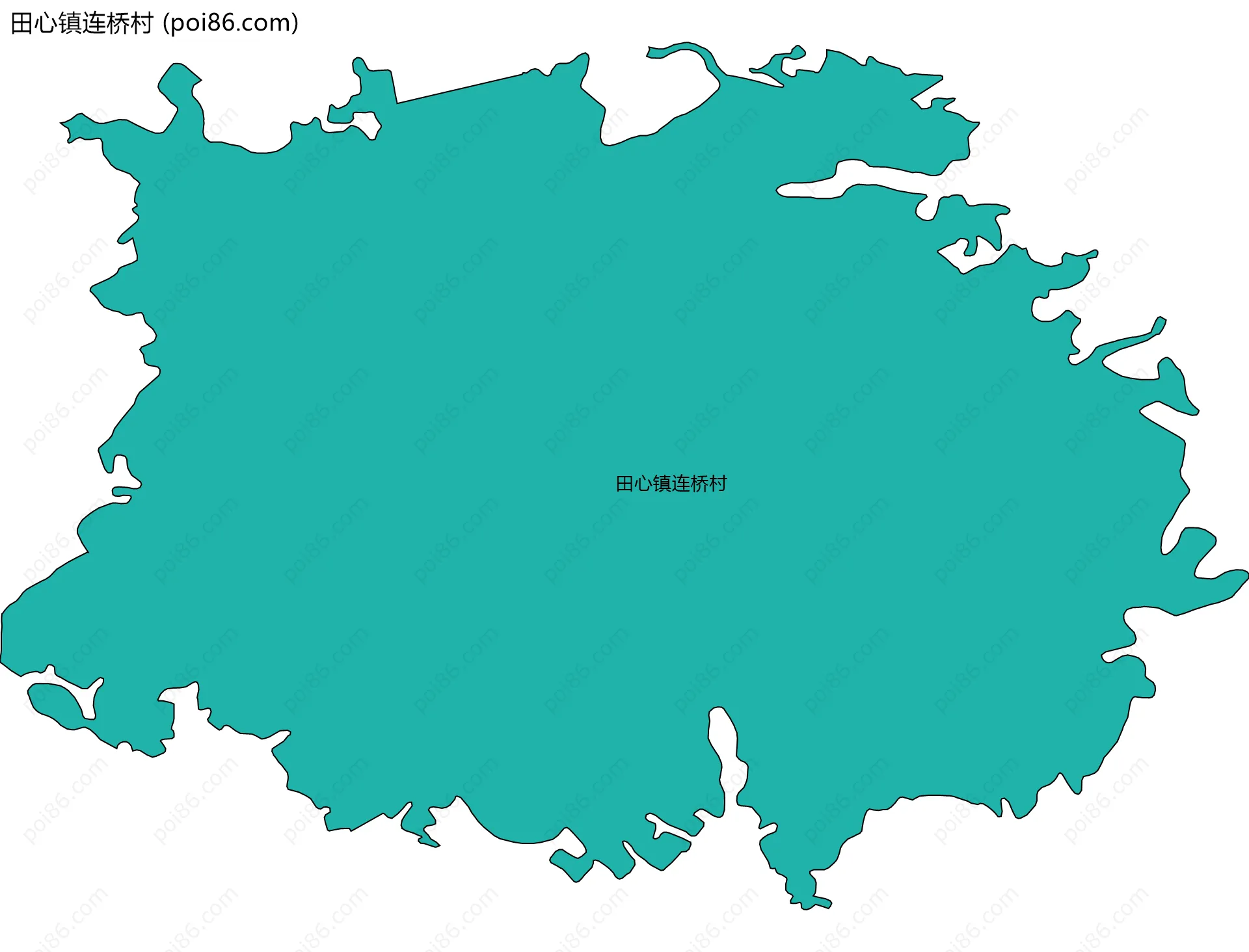 田心镇连桥村边界地图
