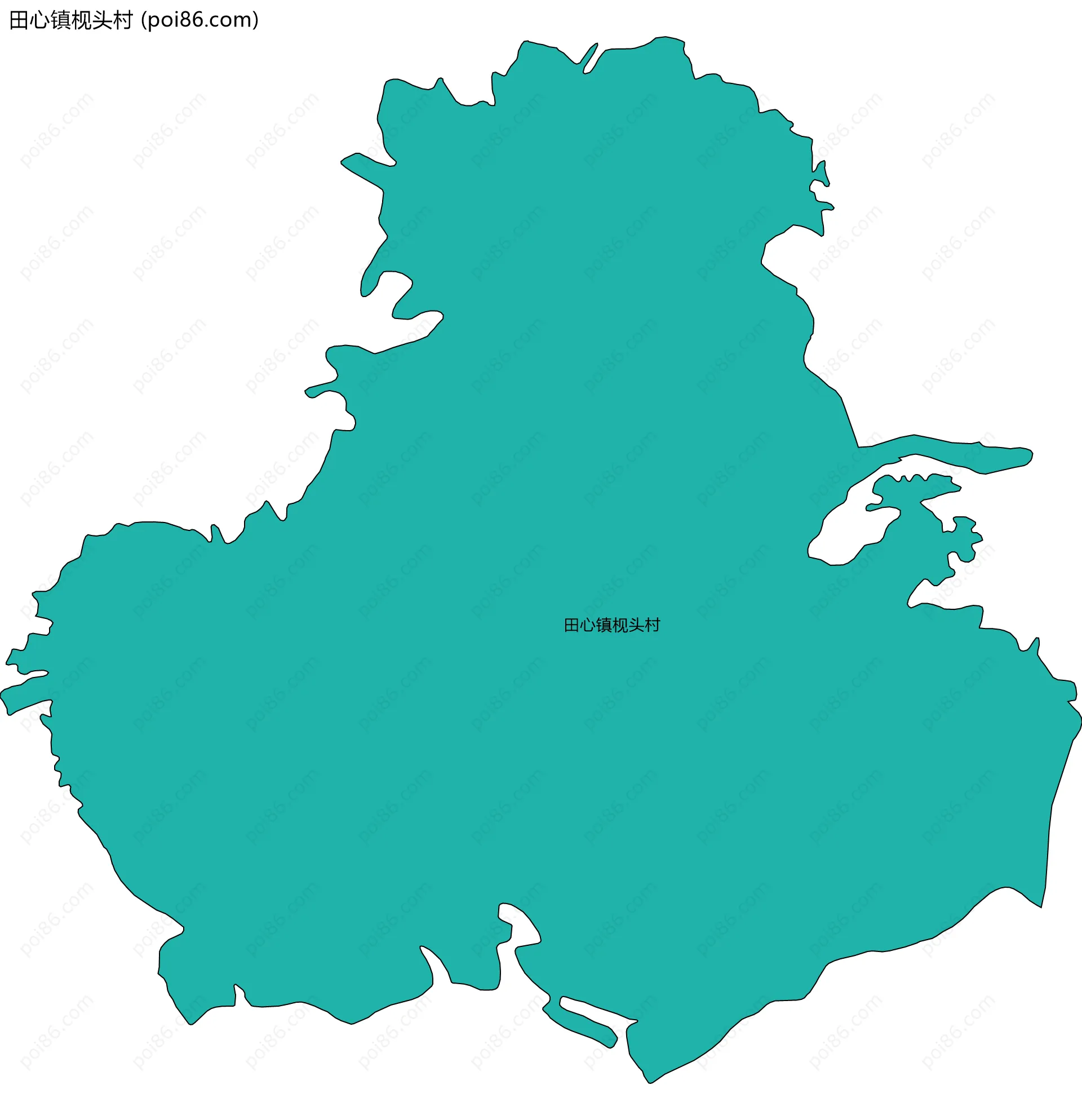 田心镇枧头村边界地图