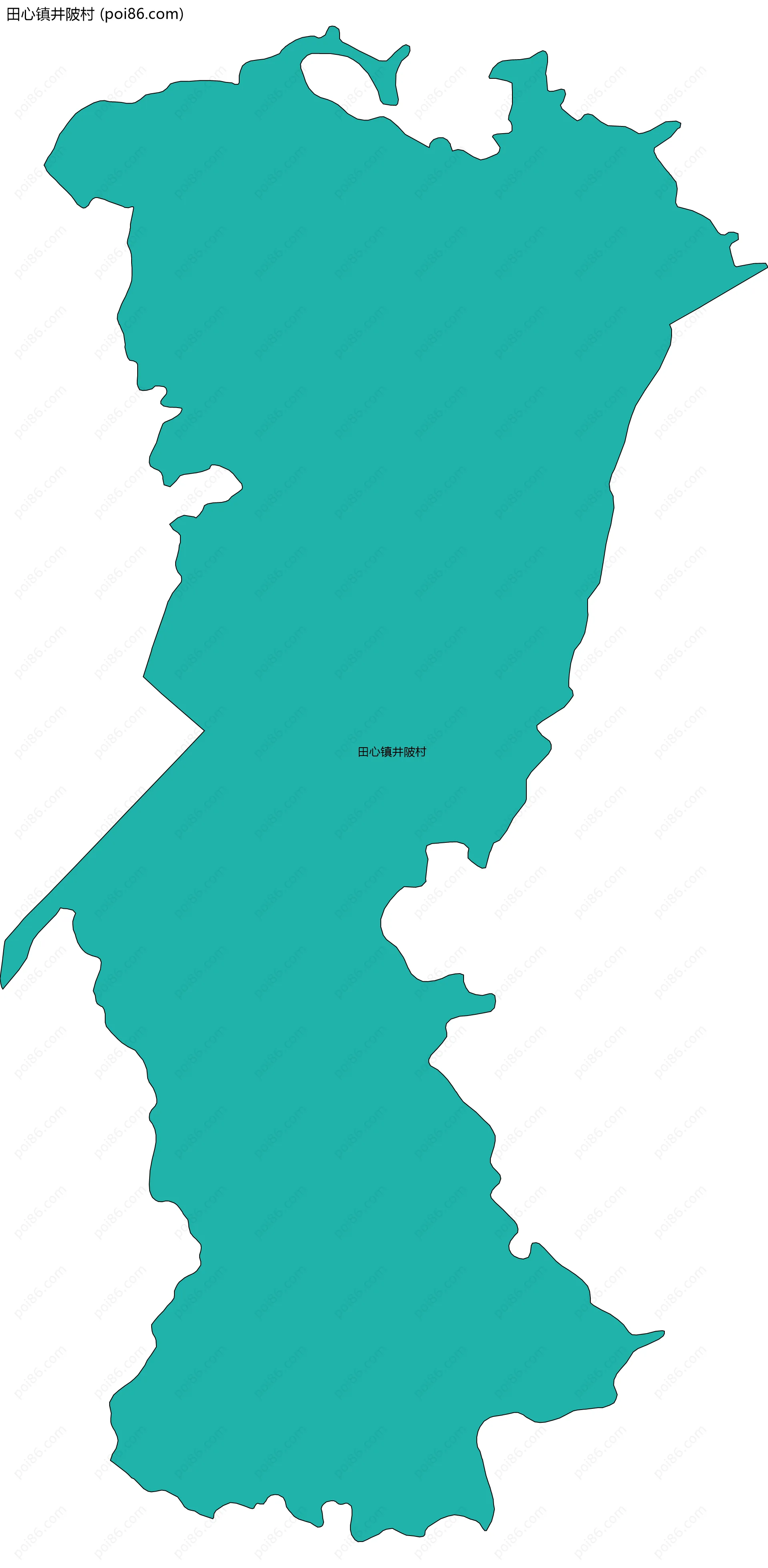 田心镇井陂村边界地图