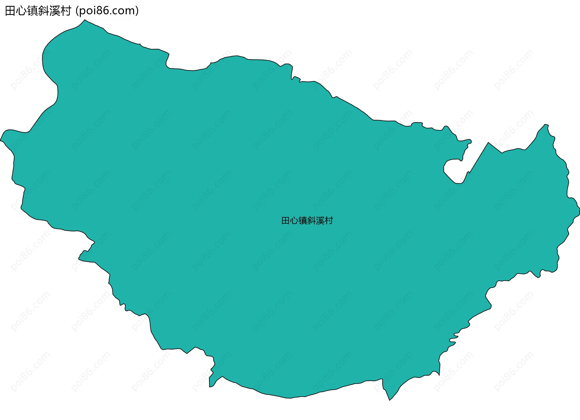 田心镇斜溪村边界地图