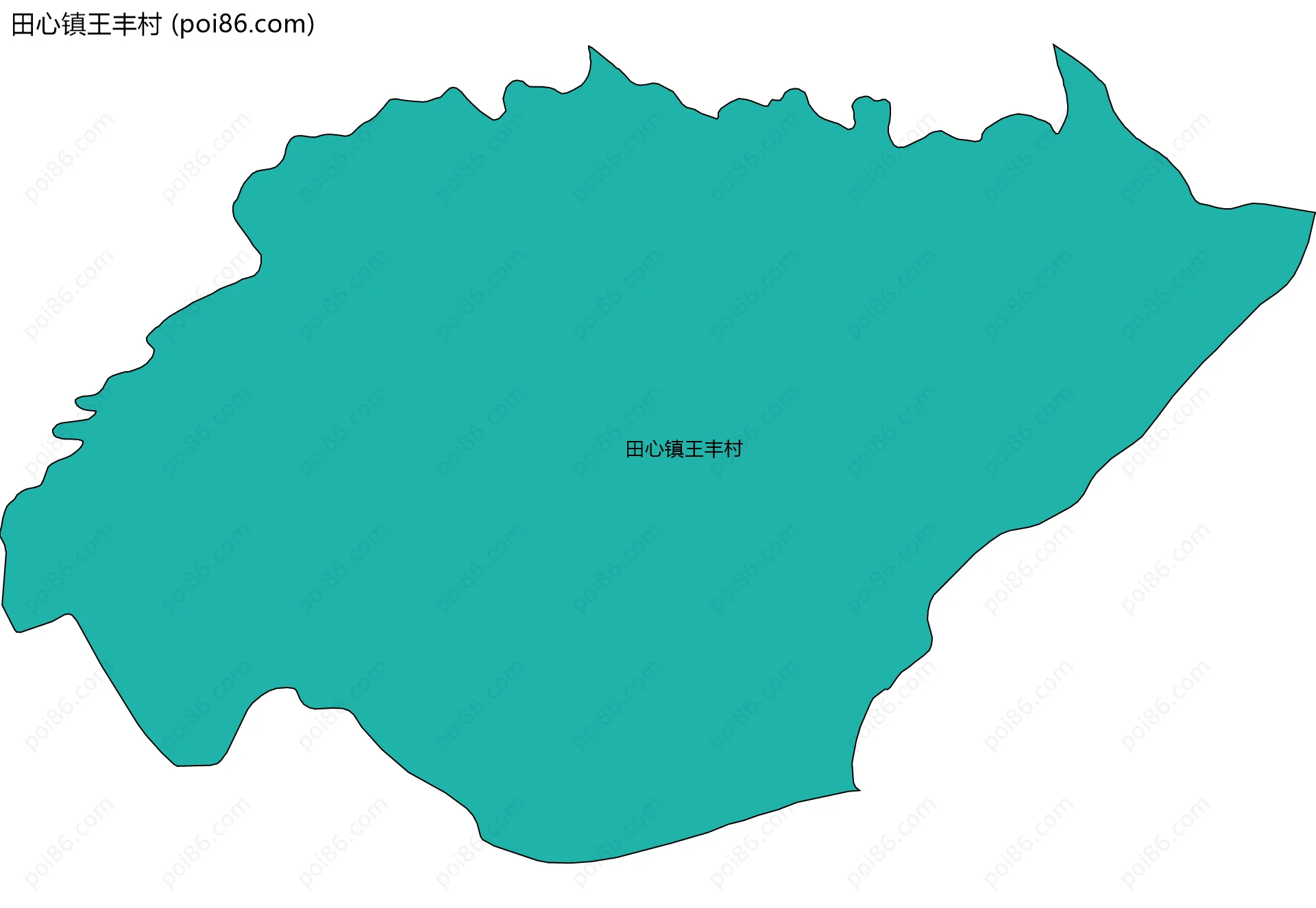 田心镇王丰村边界地图