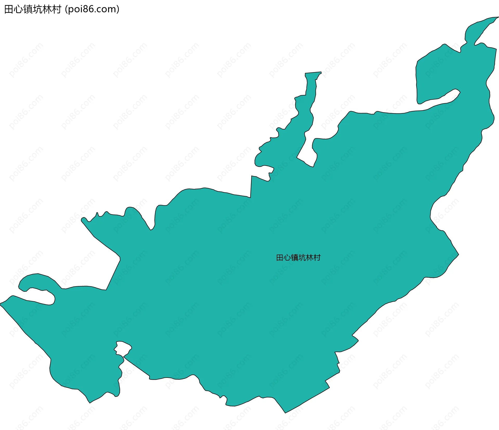 田心镇坑林村边界地图