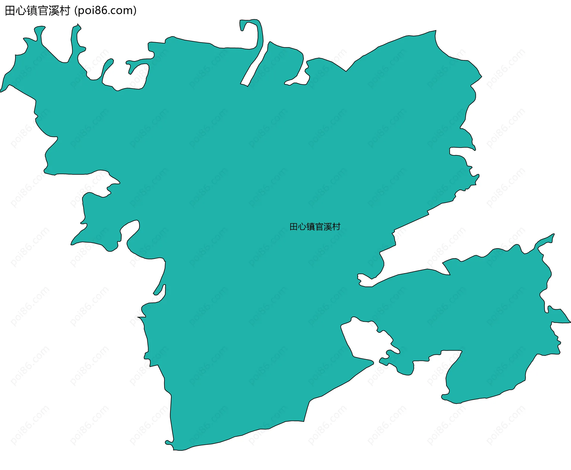 田心镇官溪村边界地图