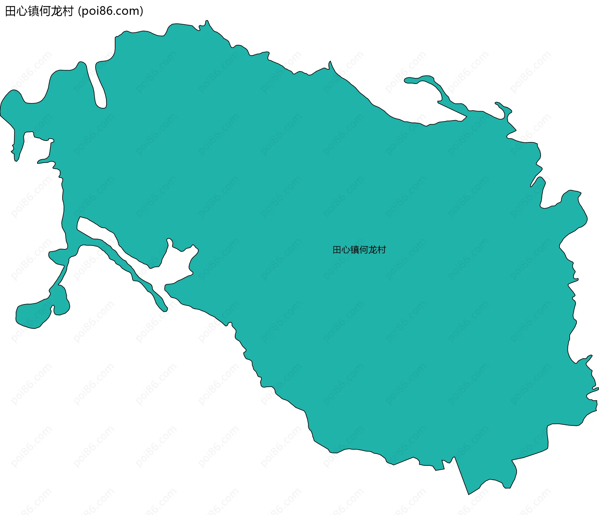 田心镇何龙村边界地图