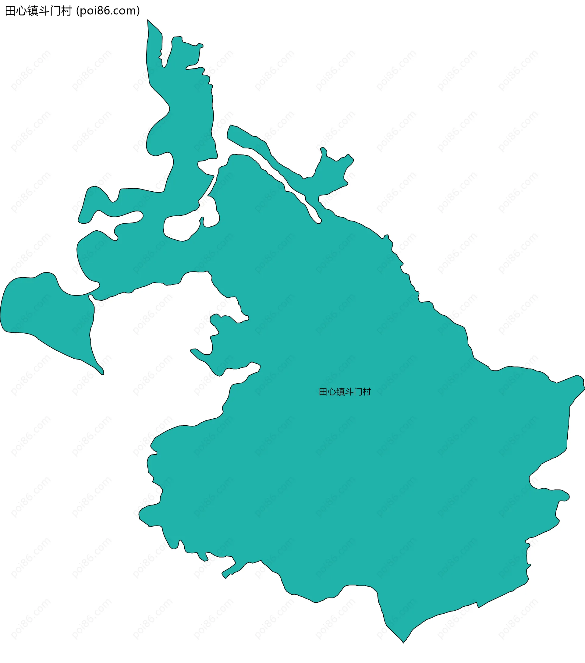 田心镇斗门村边界地图
