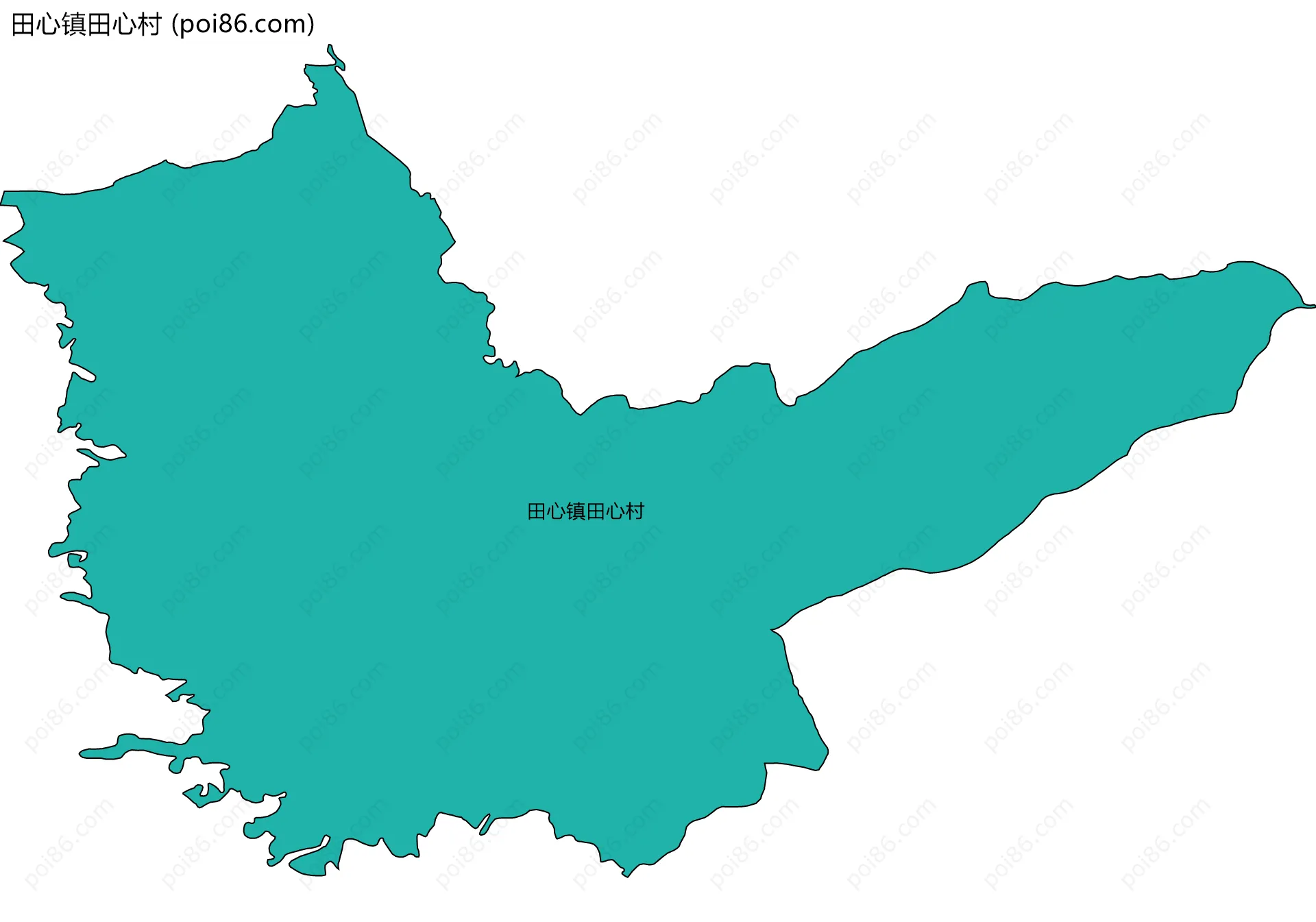 田心镇田心村边界地图